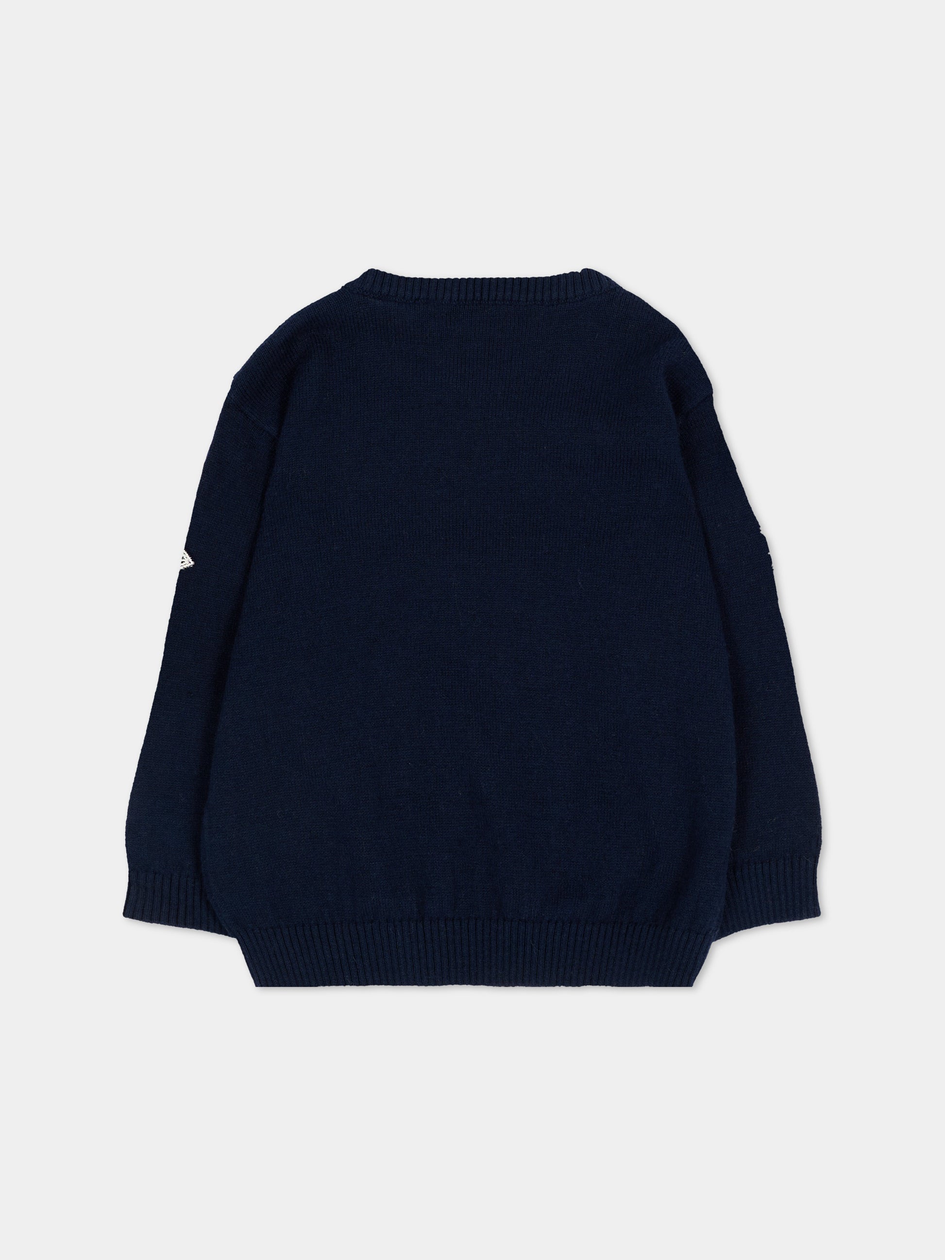 Maglione blu per neonato con logo,Roy Roger's Kids,R F190 00 3885