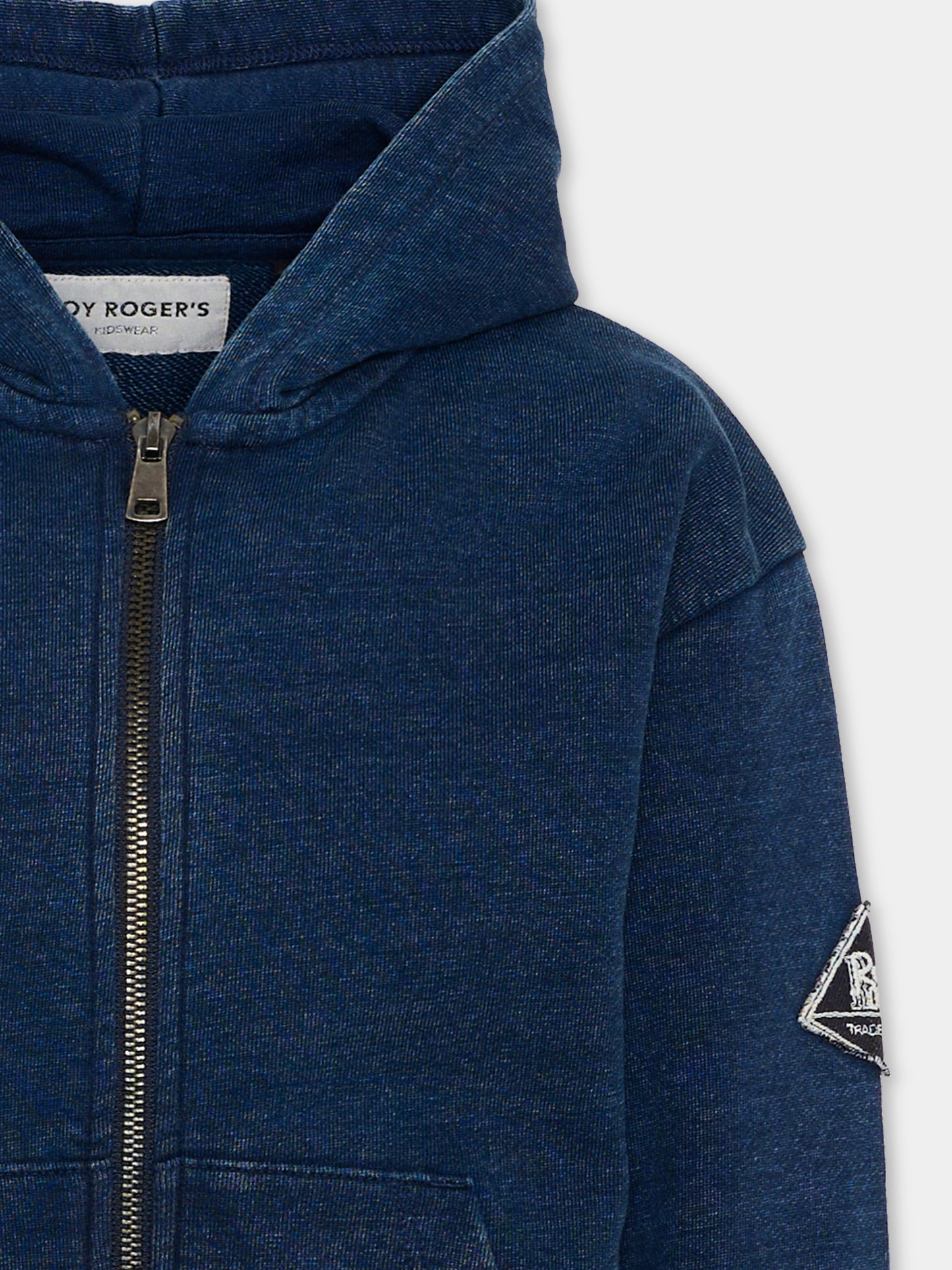 Felpa con cappuccio blu con zip,Roy Roger's Kids,R F102 00 7750