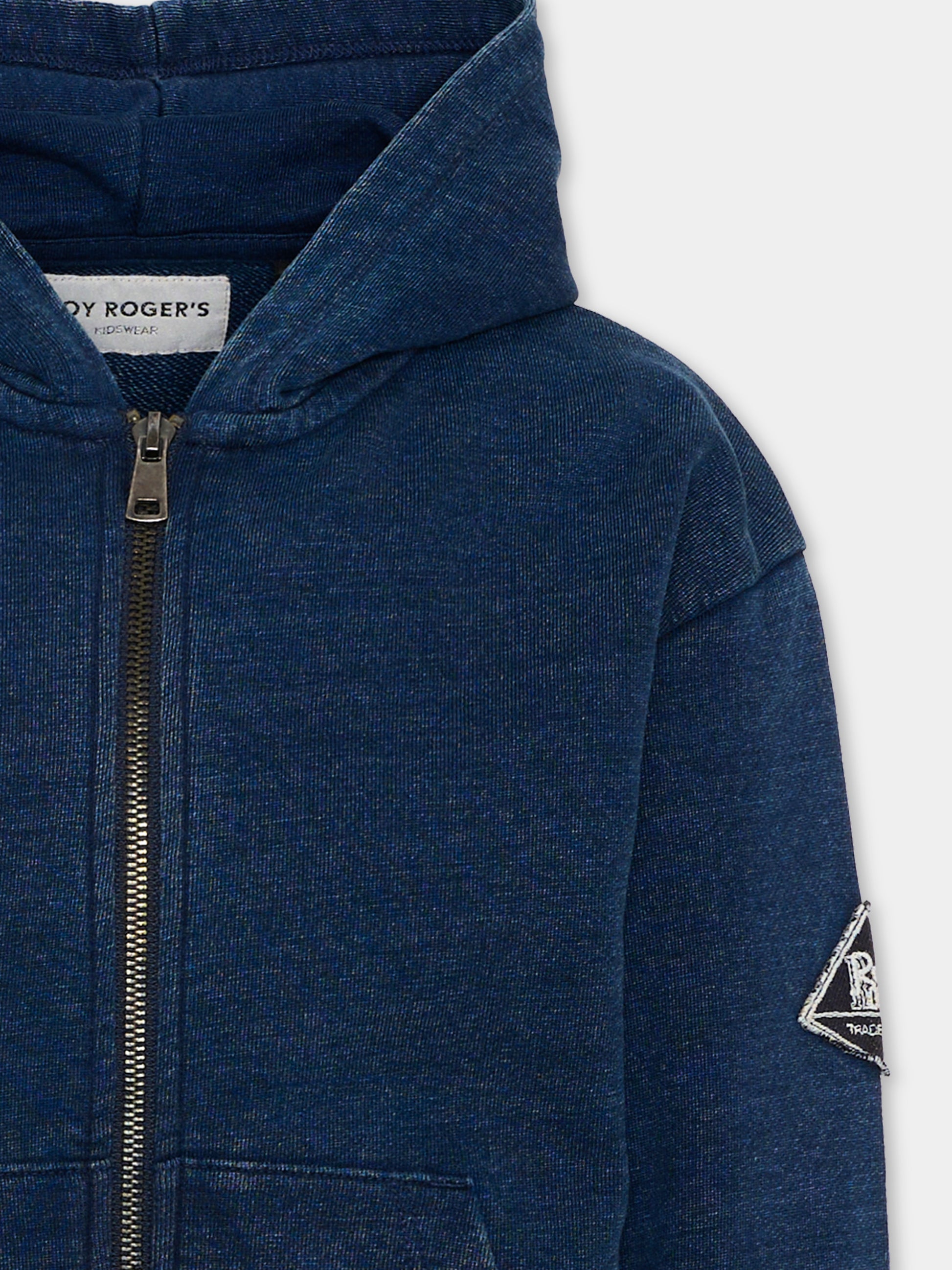 Felpa con cappuccio blu con zip,Roy Roger's Kids,R F102 00 7750