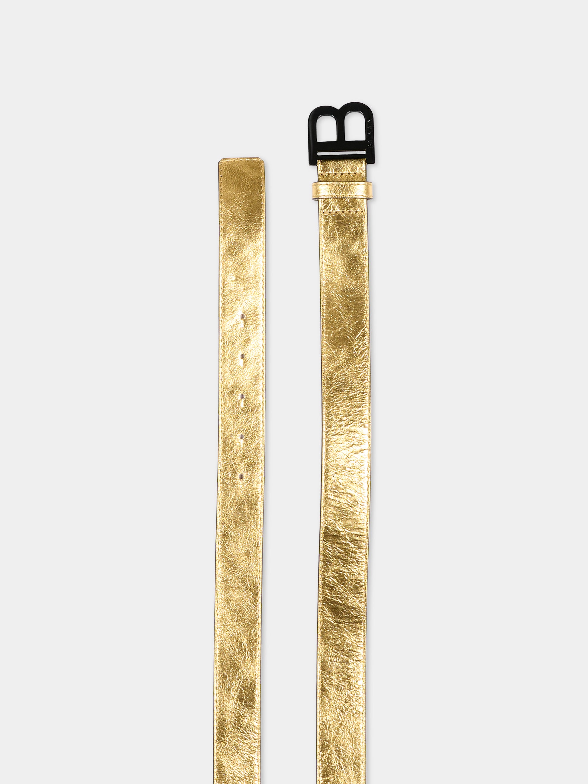 Cintura oro per bambini con logo,Balmain Kids,BV0P91 Z0846 220NE
