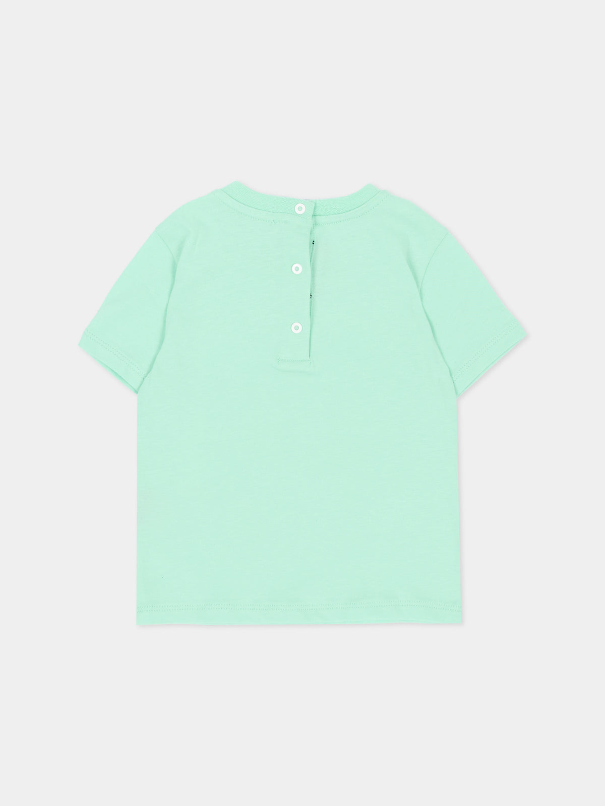 T-shirt verde per neonati con logo,Balmain Kids,BU8681 Z1751 70A