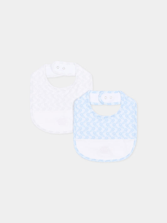 Set bavaglini celeste per neonato,Etro,GU0519 J0409 685GR