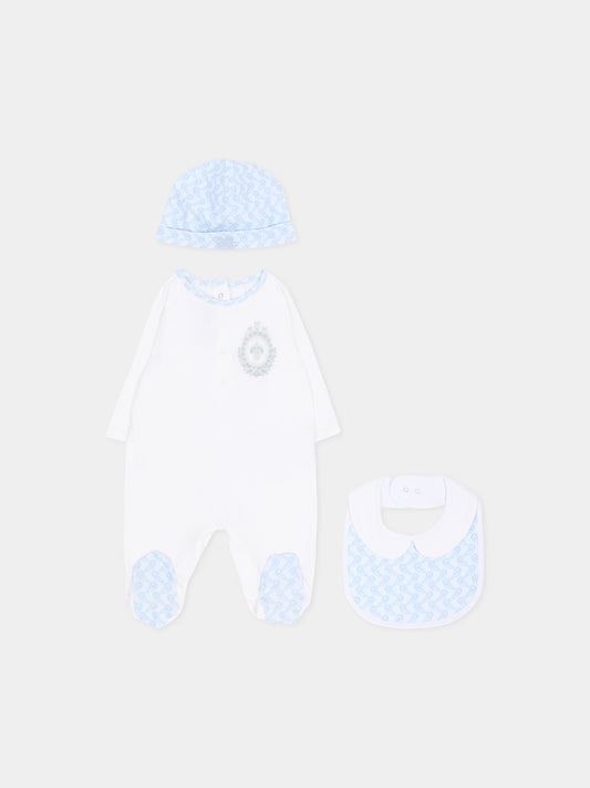 Set tutina bianco per neonato paisley,Etro,GUB500 J0382 100CE