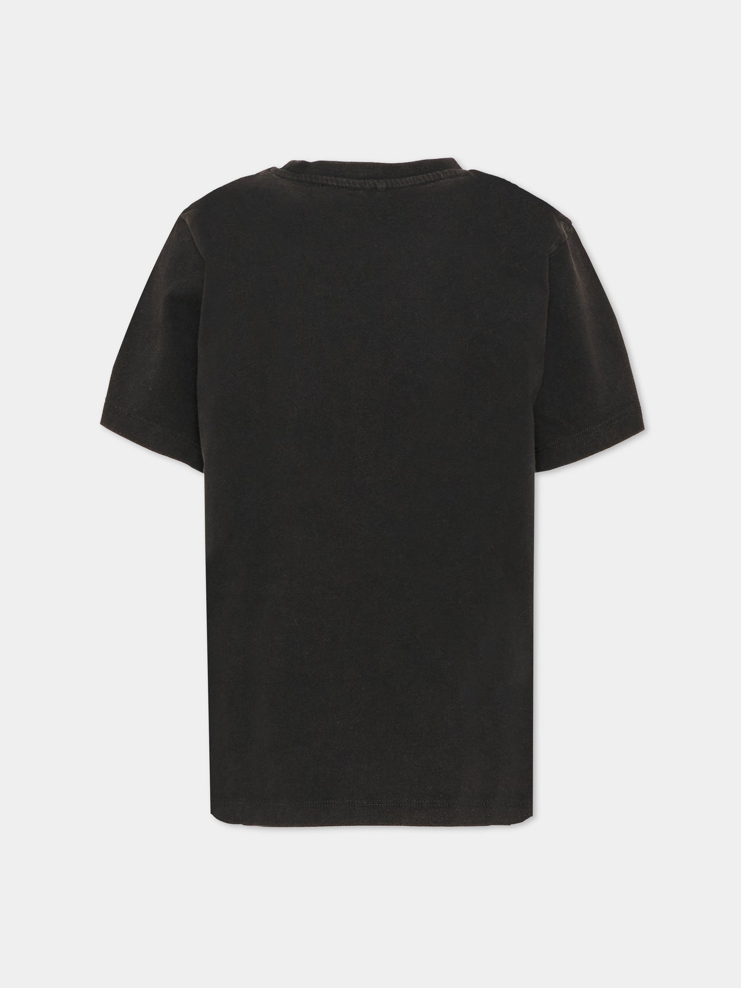 T-shirt nera per bambino con stampa,Stella Mccartney Kids,TV8Q01 Z0434 930