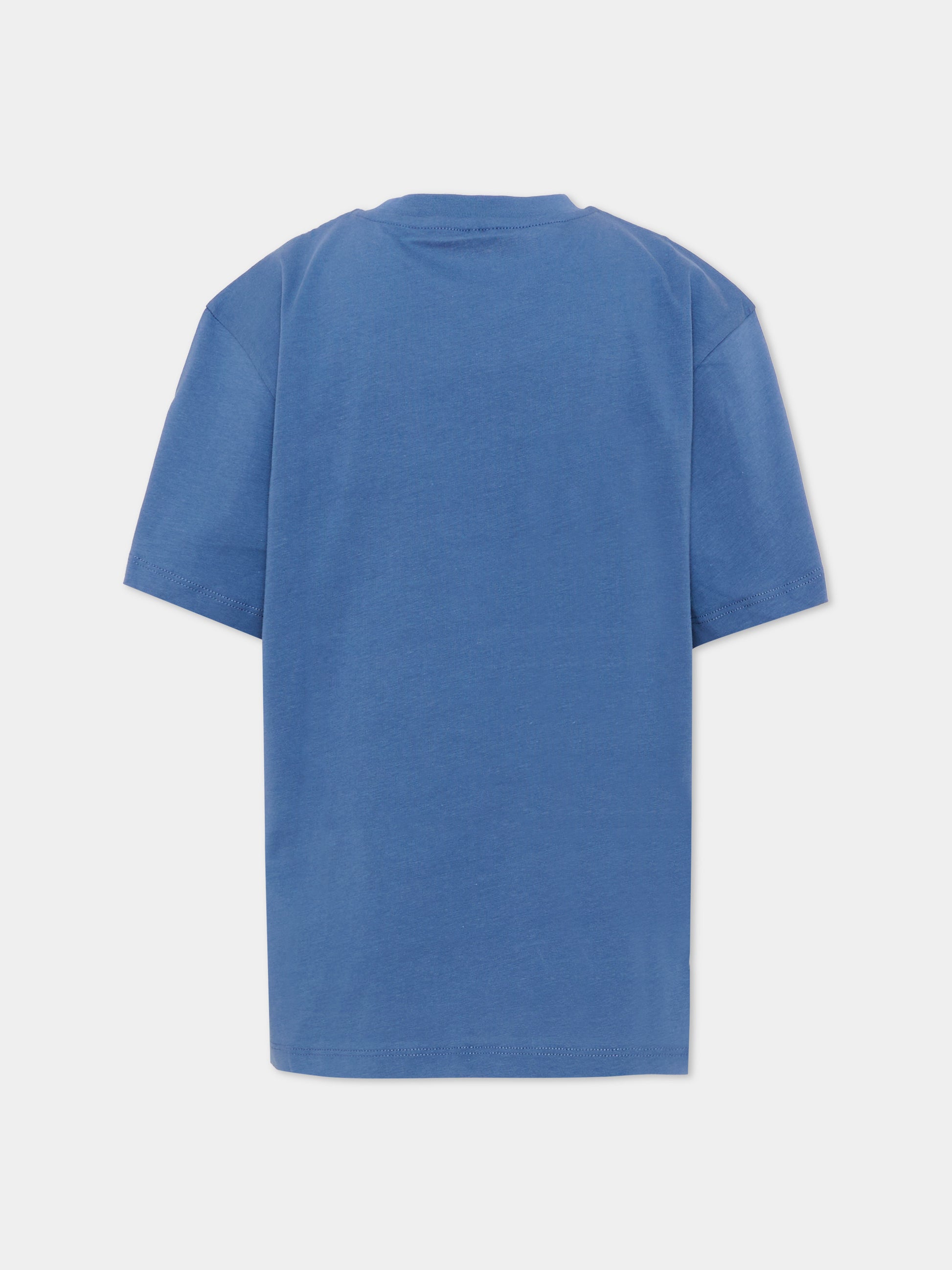 T-shirt blu per bambino con stampa,Stella Mccartney Kids,TV8Q31 Z0434 624
