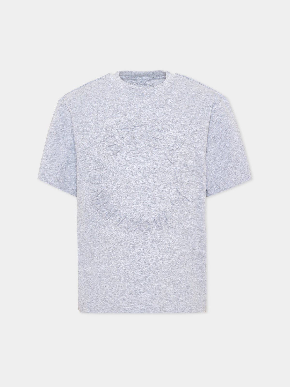 T-Shirt grigia per bambino con logo,Stella Mccartney Kids,TV8P41 Z0434 809