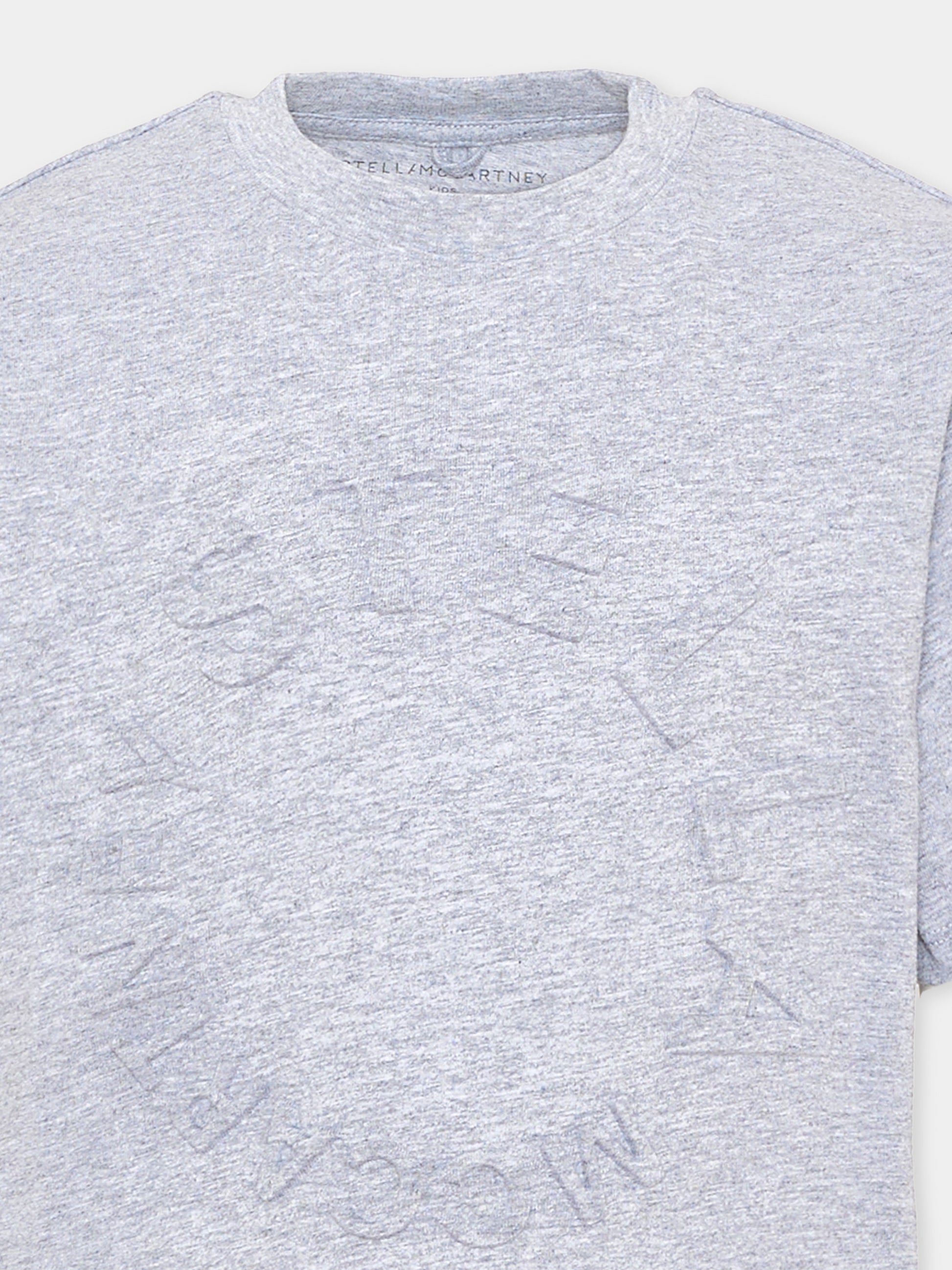 T-Shirt grigia per bambino con logo,Stella Mccartney Kids,TV8P41 Z0434 809