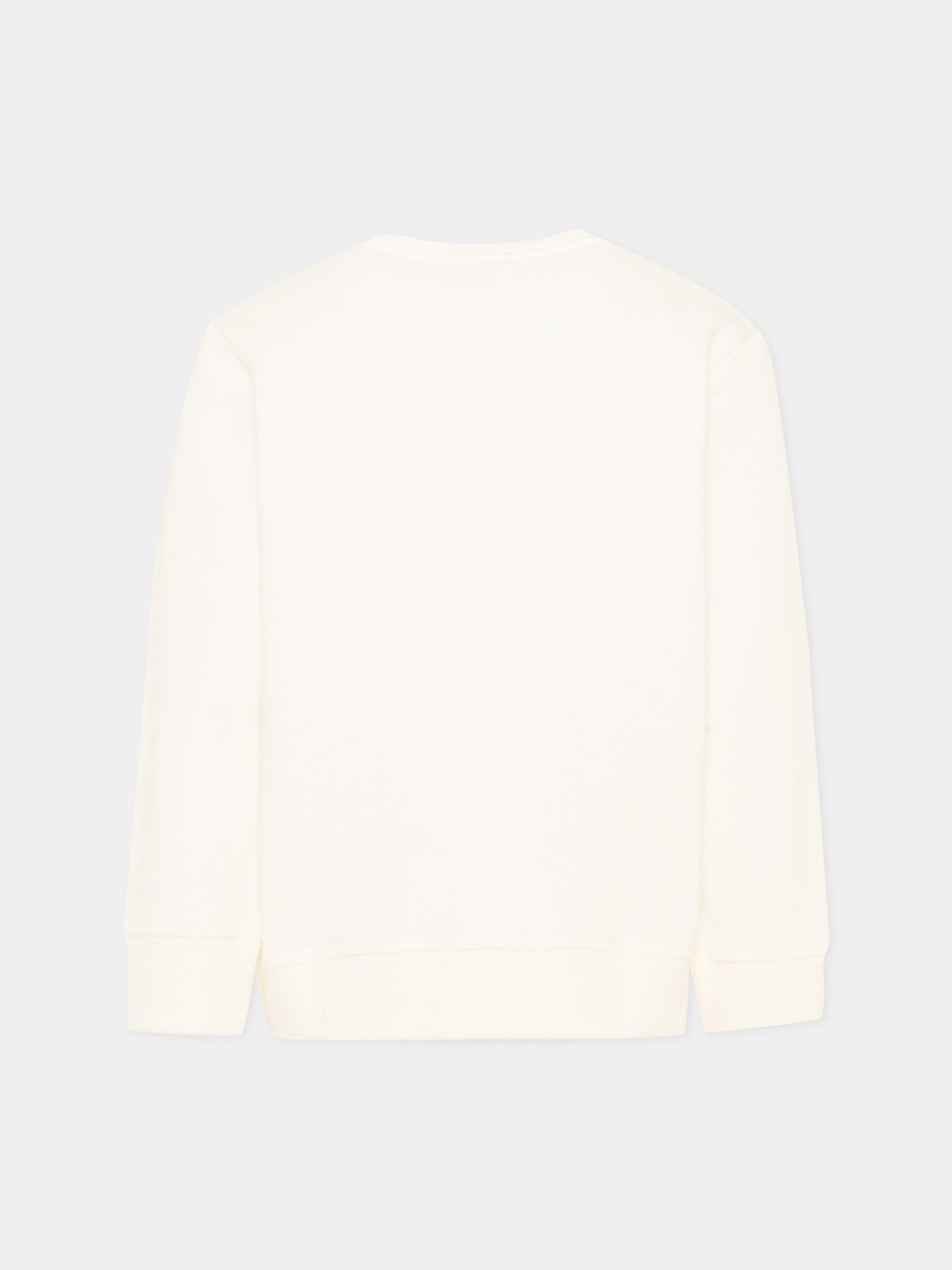 Felpa girocollo avorio per bambina con stampa,Stella Mccartney Kids,TX4B50 Z0453 101