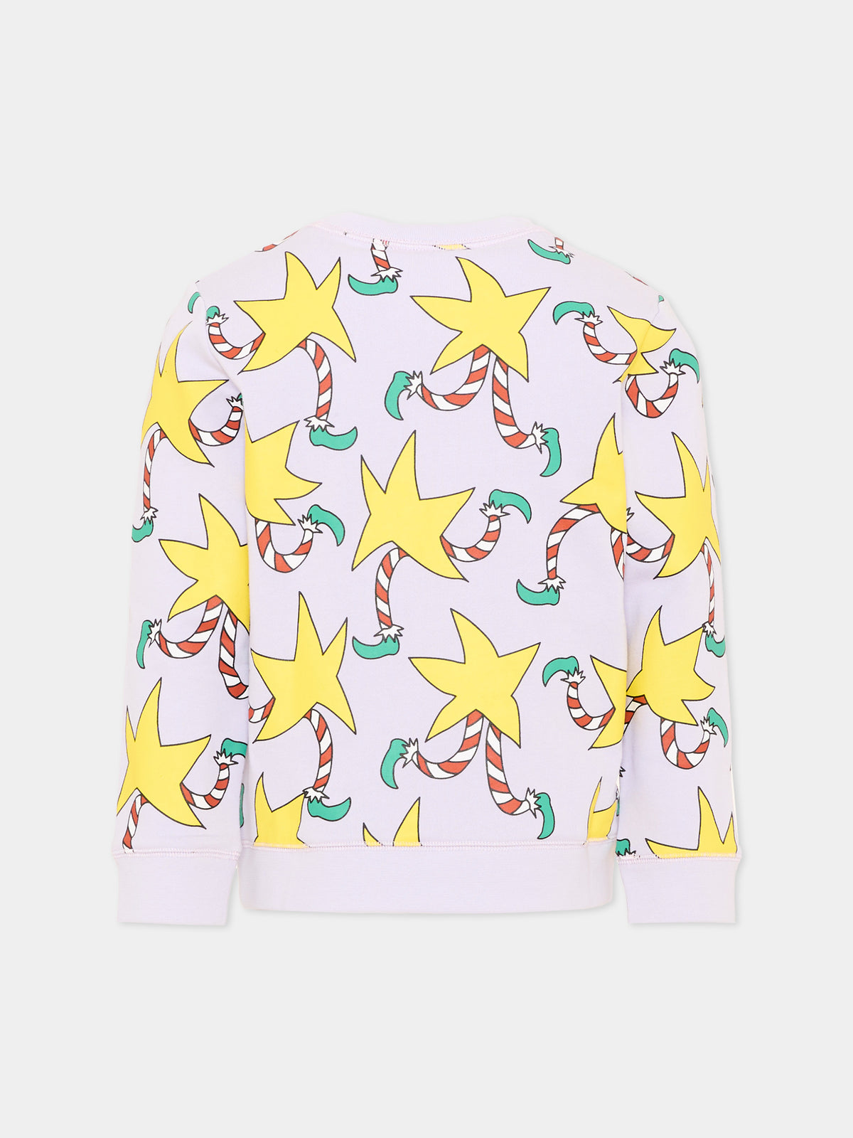 Felpa girocollo lilla per bambina con stampa,Stella Mccartney Kids,TX4C70 Z3103 573MC