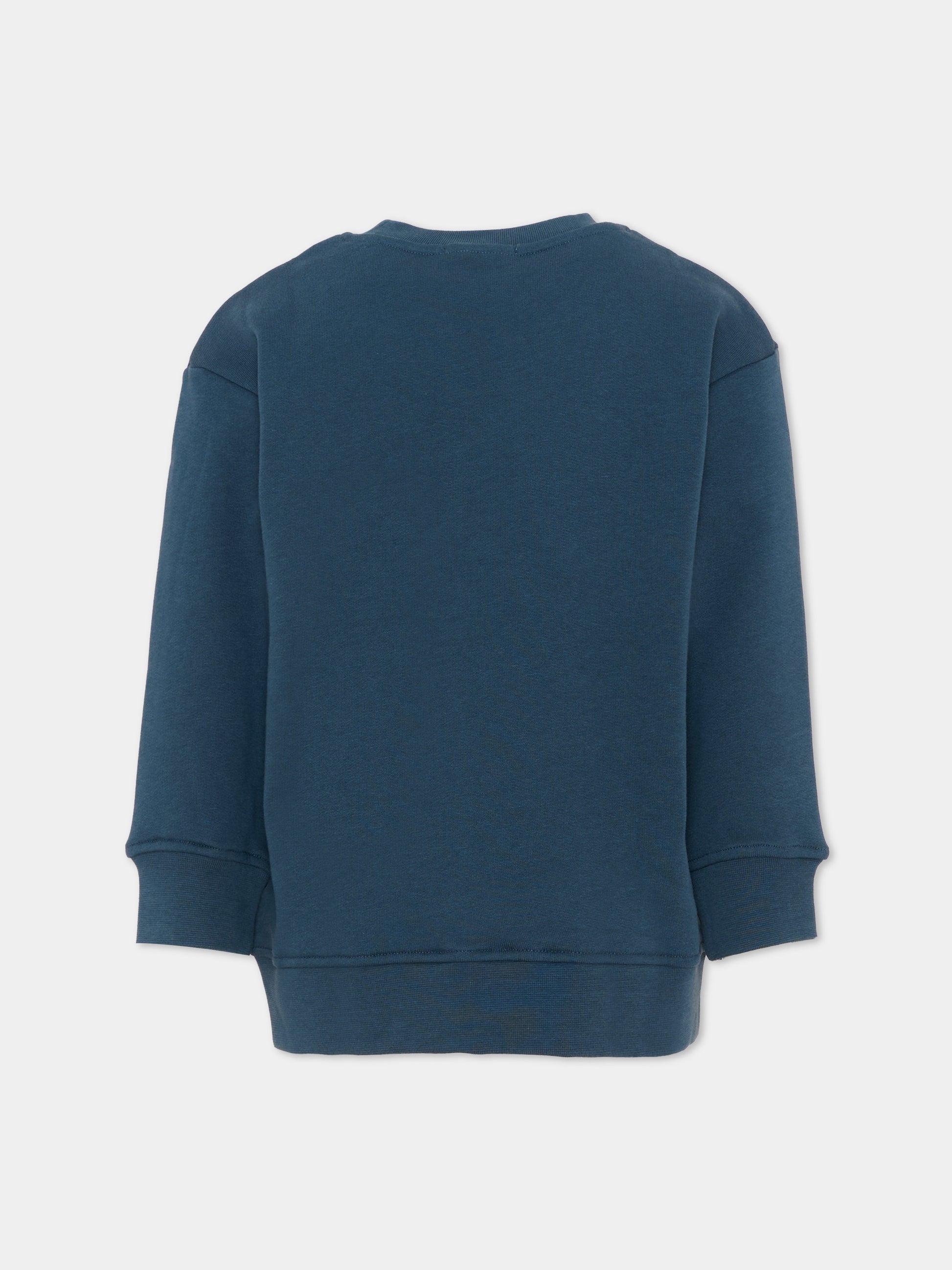 Felpa girocollo blu per bambino con stampa,Stella Mccartney Kids,TX4Q50 Z0453 633