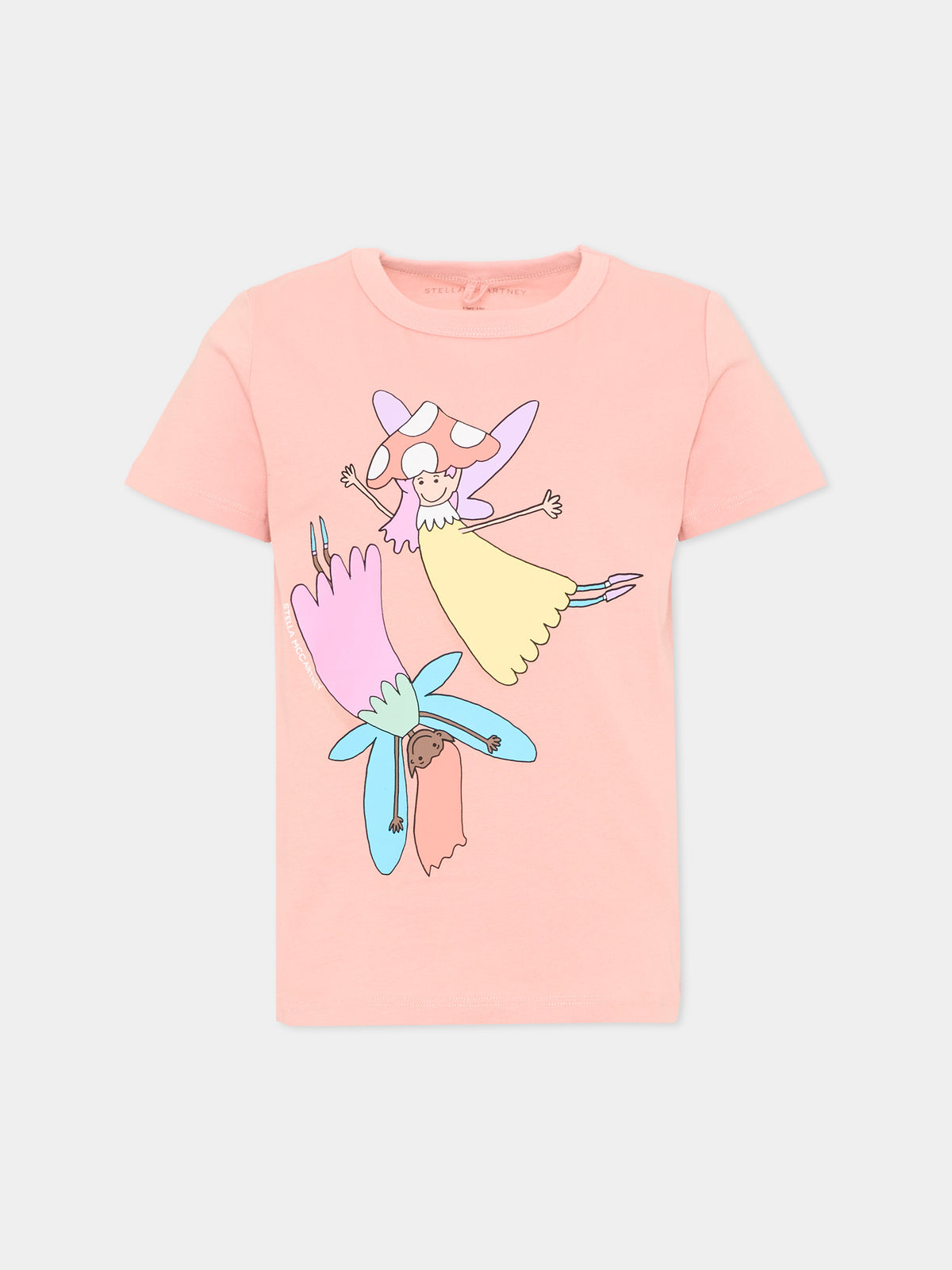 T-shirt rosa per bambina con stampa,Stella Mccartney Kids,TW8A31 Z0434 51B