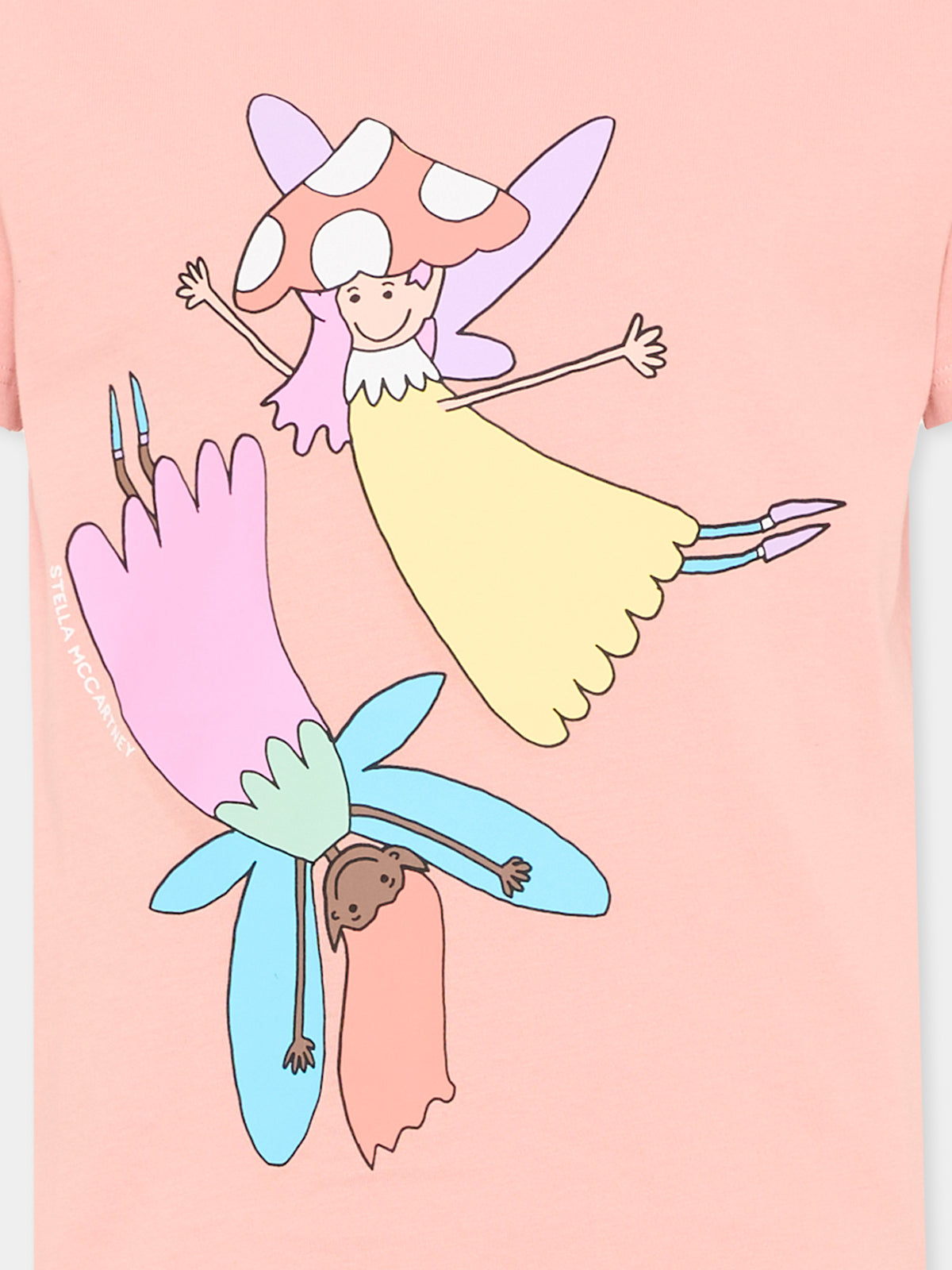 T-shirt rosa per bambina con stampa,Stella Mccartney Kids,TW8A31 Z0434 51B