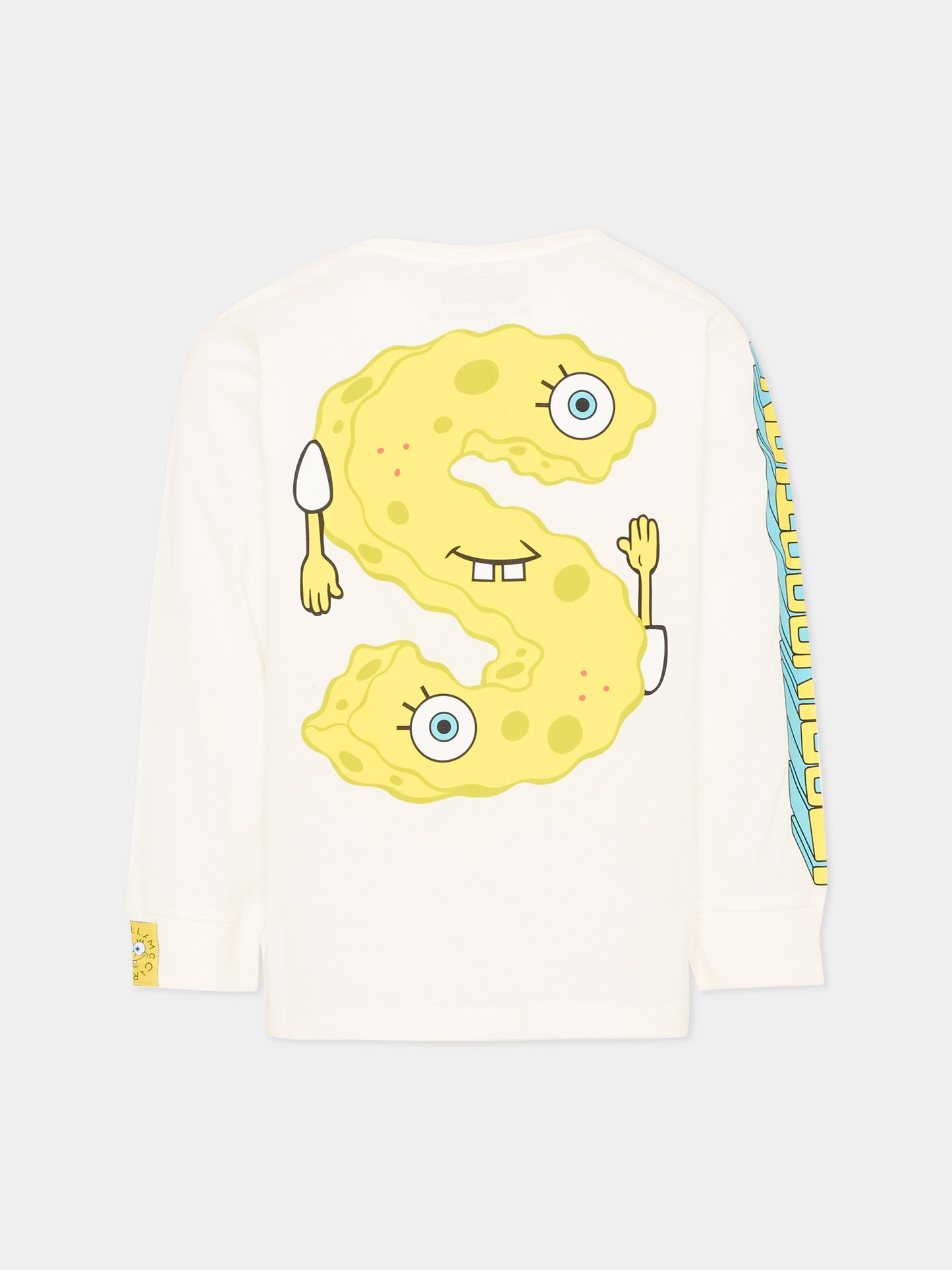 T-Shirt bianca per bambino con stampa,Stella Mccartney Kids,TW8S60 Z0434 101