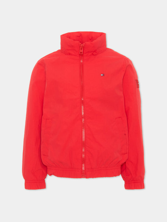 Giacca a vento rossa per bambino,Tommy Hilfiger Junior,KB0KB10396 XL8