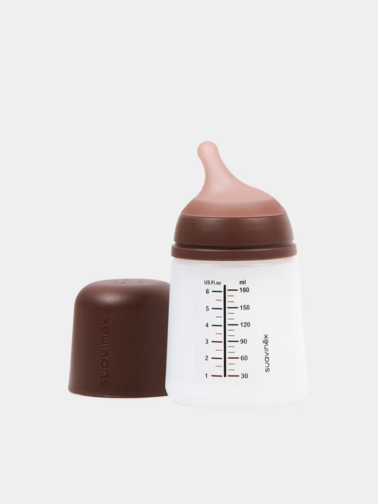 ZERO.ZERO Anti-Colic Bottle Adjustable Flow 180 ml Brown for Newborns