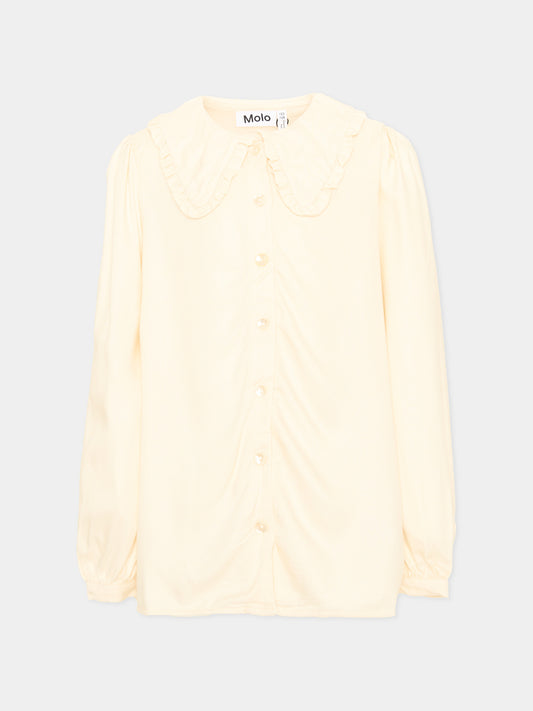 Camicia a manica lunga avorio Robbin per bambina,Molo,2W25C207 5498