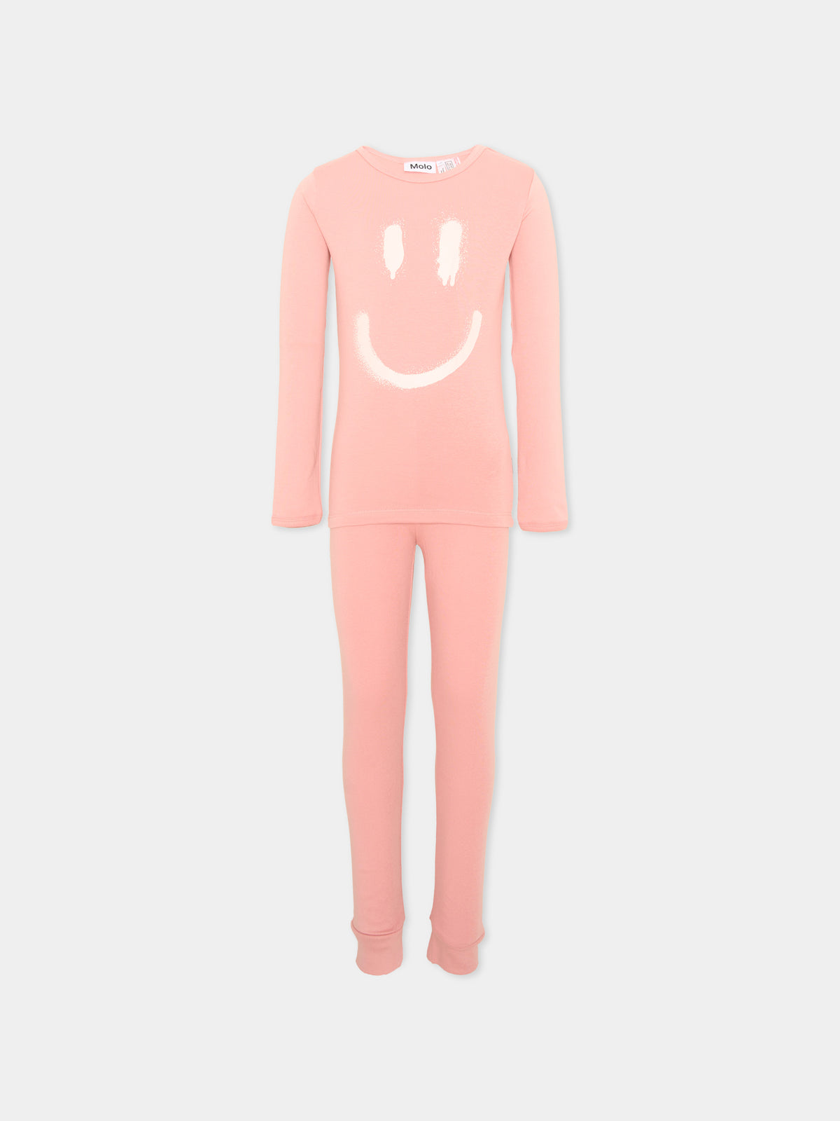 Pigiama rosa Lue per bambina con smiley,Molo,6W25R501 5564