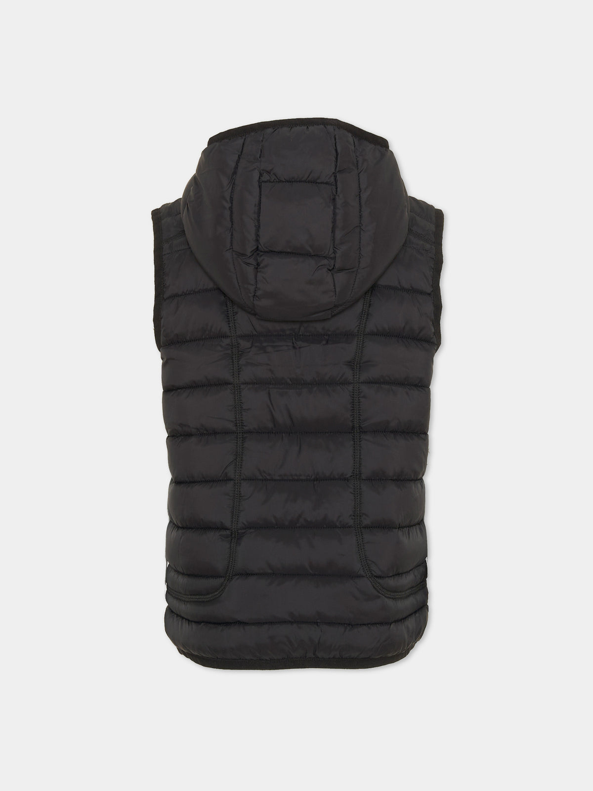 Gilet nero per bambino con logo,Diesel,J02424 KXBRD K900
