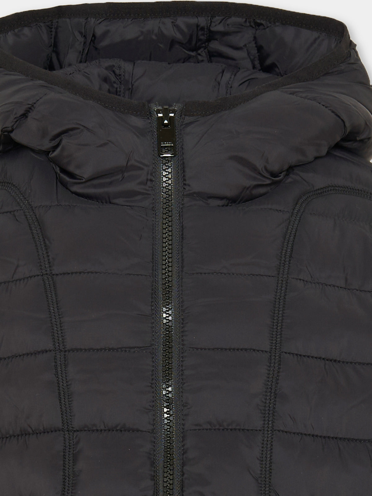Piumino nero per bambino con cappuccio,Diesel,J02425 KXBRD K900