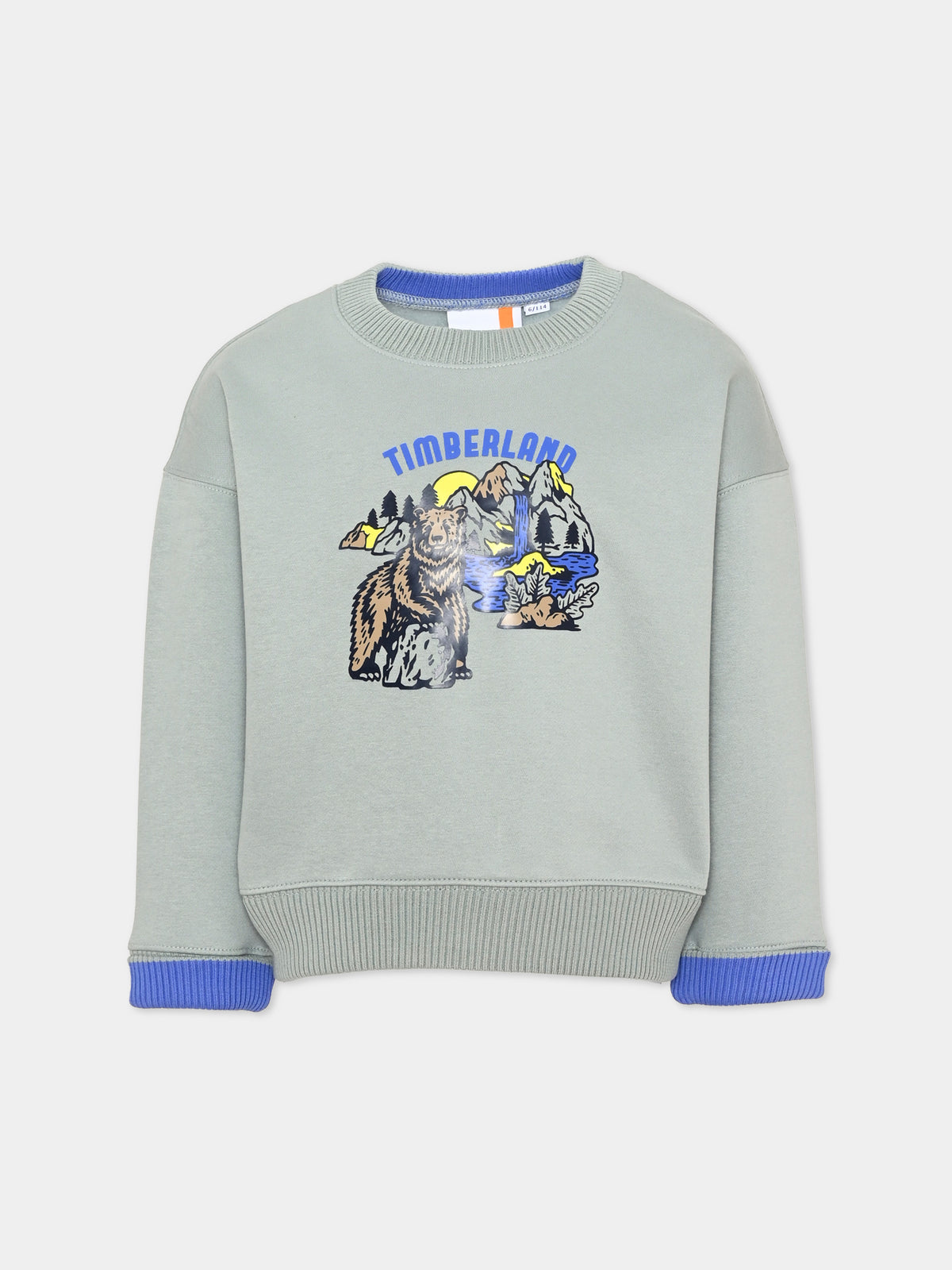 Felpa girocollo per bambino con stampa,Timberland,T60543 71B