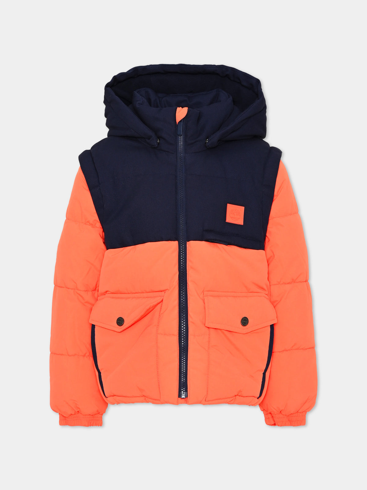 Piumino arancione per bambino,Timberland,T60555 43F