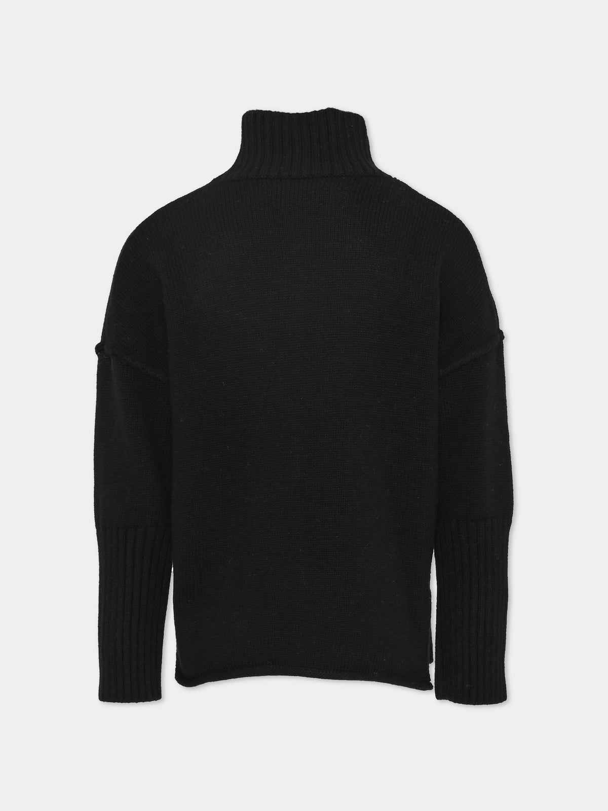 Maglione nero per bambina con ricamo,Zadig & Voltaire Kids,X60517 09B