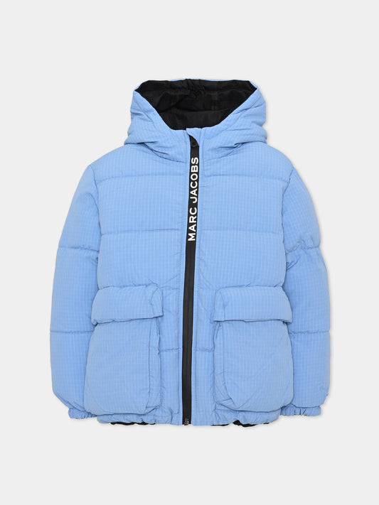 Piumino azzurro per bambino con logo,Marc Jacobs,W60618 V700