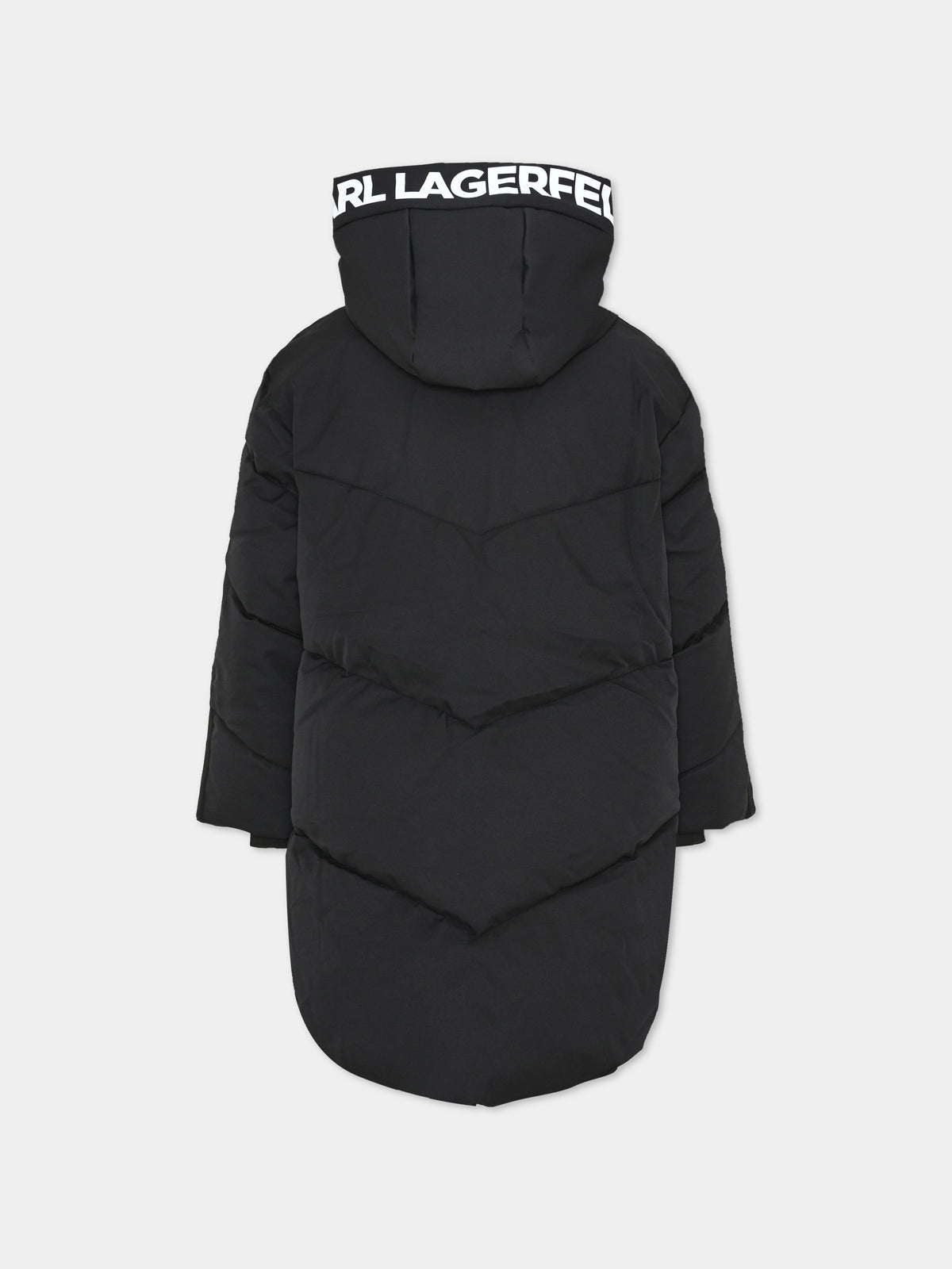 Piumino nero per bambino con logo,Karl Lagerfeld Kids,Z30631 09B