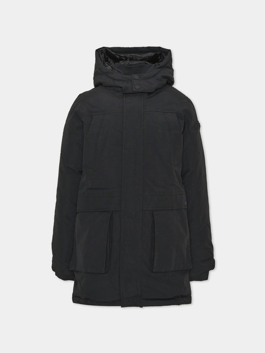Parka nero per bambino,Boss,J52388 09B