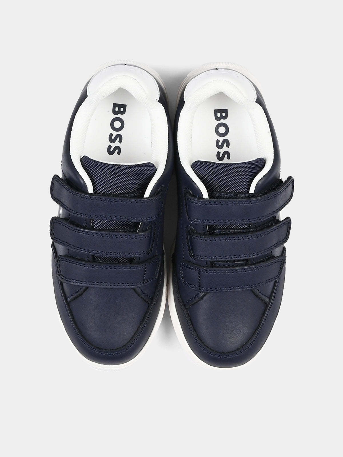 Sneakers blu per bambino con logo,Boss,J52660 849