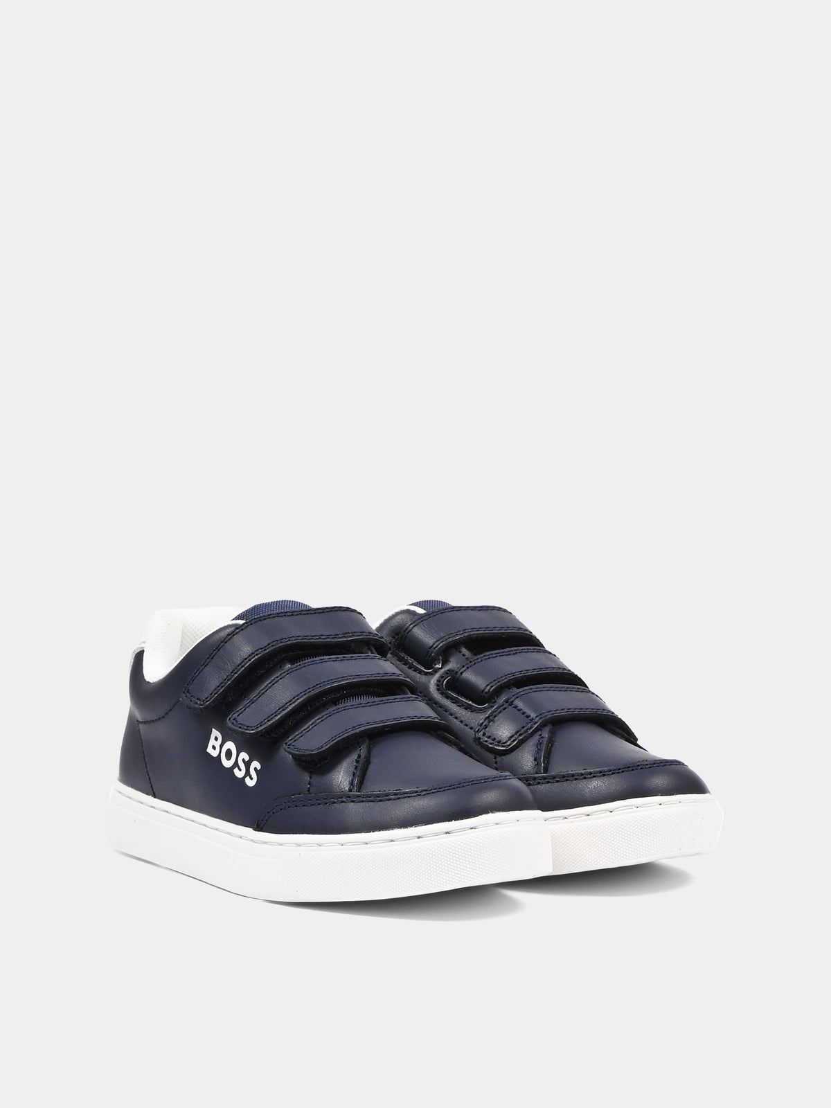 Sneakers blu per bambino con logo,Boss,J52660 849