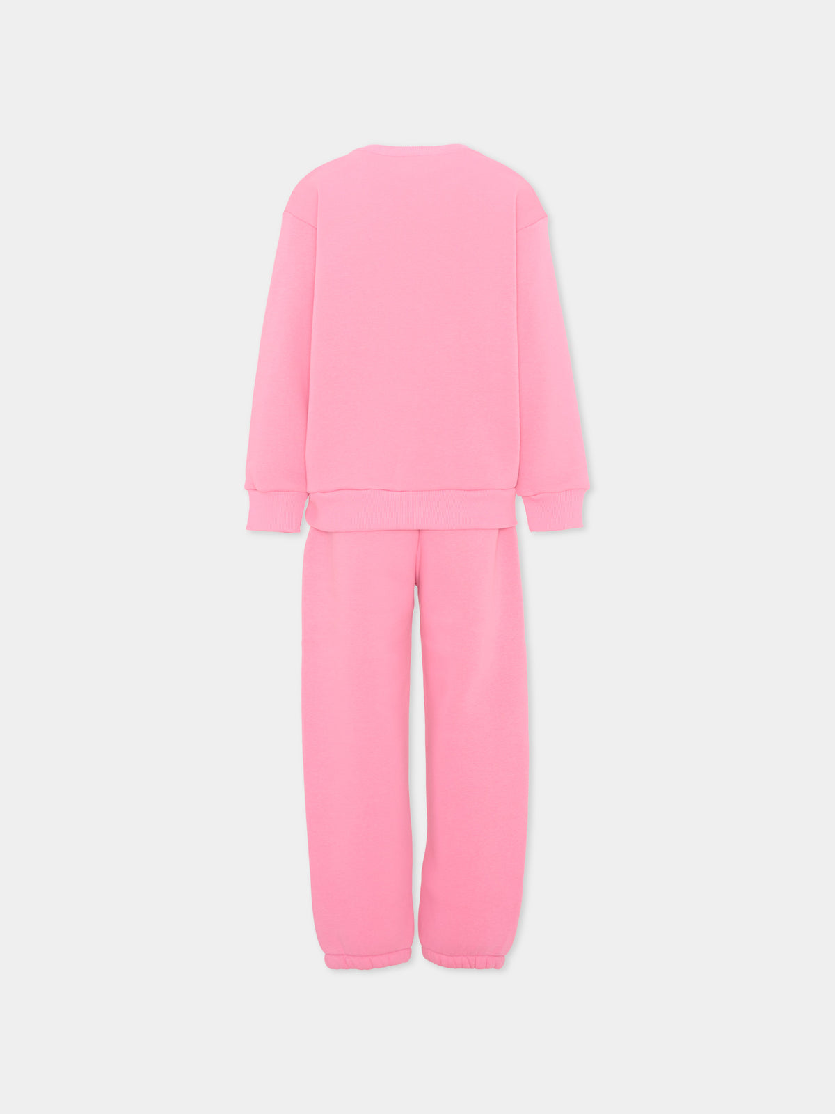 Completo sportivo lungo rosa con stampa per bambina,Barrow,F6BKJUKM002 042