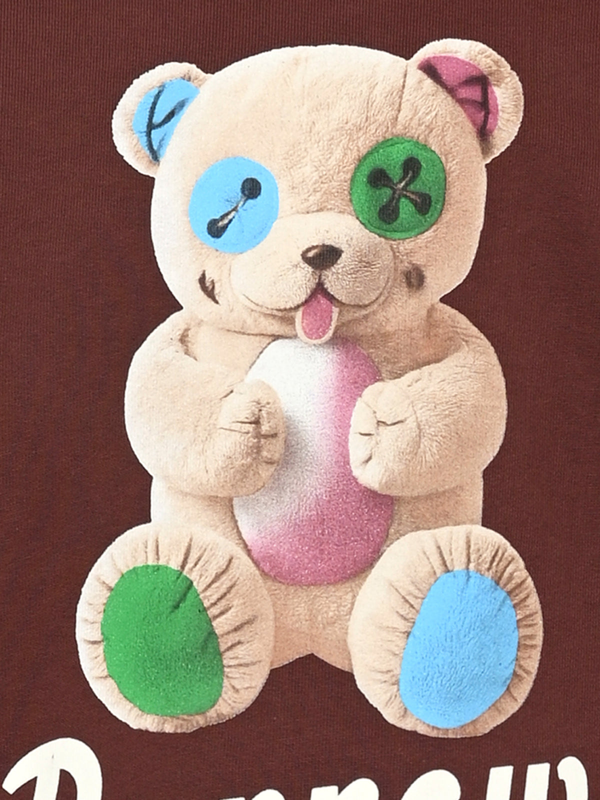 Felpa girocollo marrone con stampa per bambini,Barrow,F6BKJUSW032 408