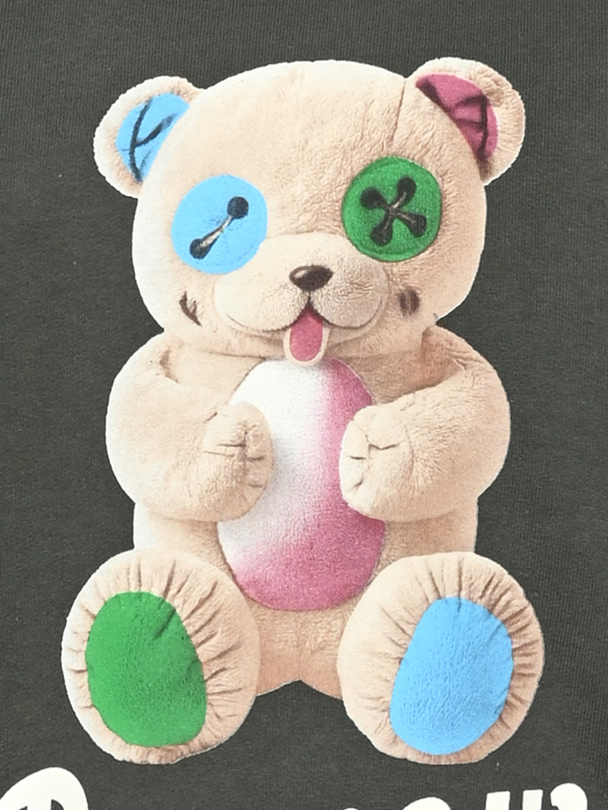 Felpa girocollo verde con stampa per bambini,Barrow,F6BKJUSW059 080