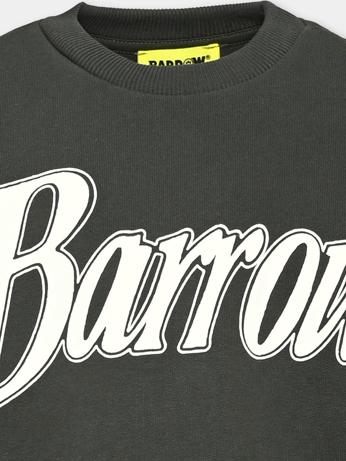Felpa girocollo verde con logo per bambini,Barrow,F6BKJUSW162 080