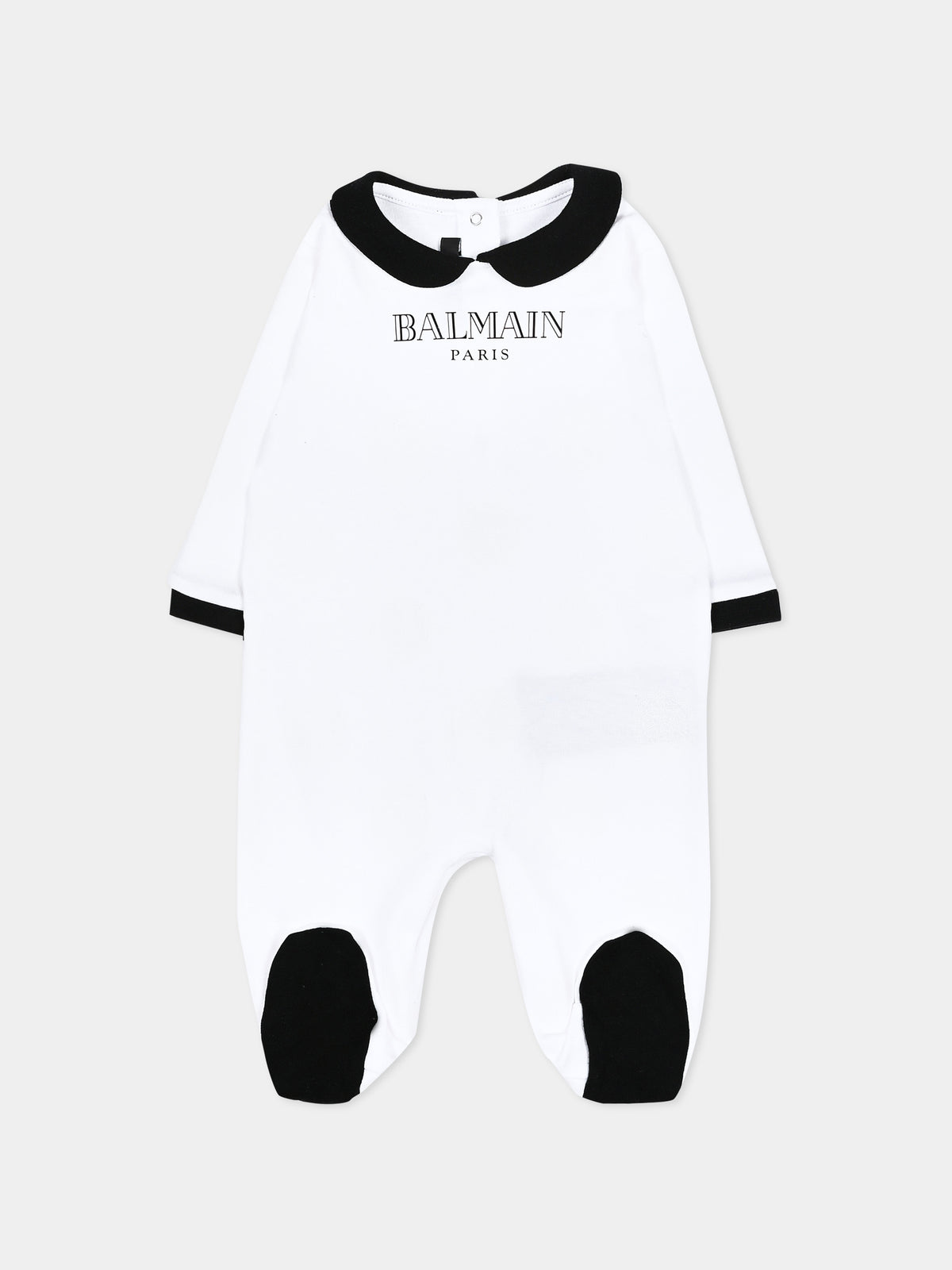 Set Tutine bianco per neonati con logo,Balmain Kids,BXB60A Z3383 212