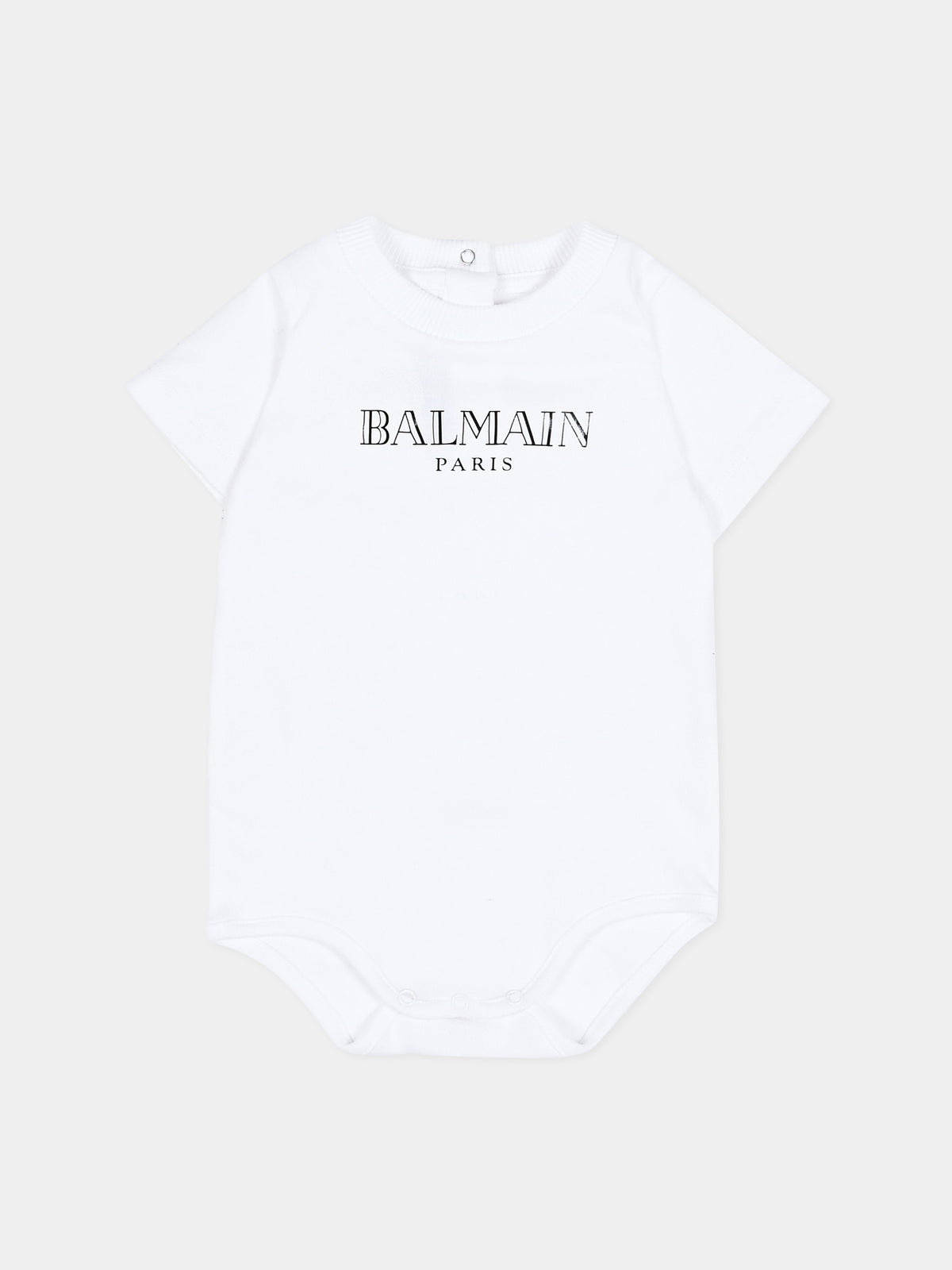 Set Tutine bianco per neonati con logo,Balmain Kids,BXB60A Z3383 212