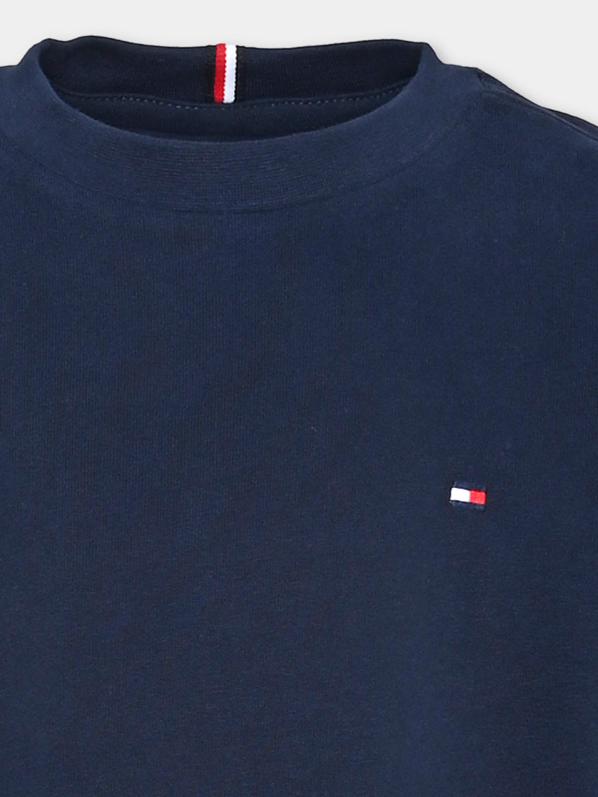 T-shirt a manica lunga blu con logo per bambino,Tommy Hilfiger Junior,KB0KB10512 C1G