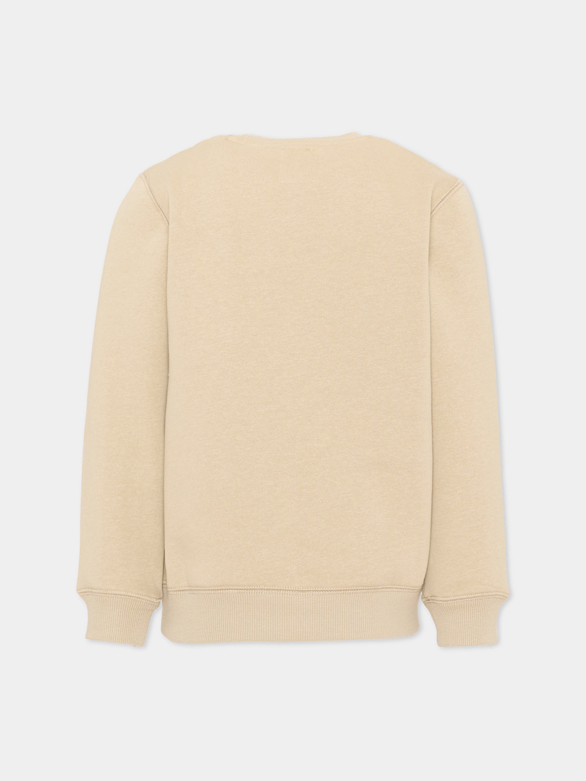 Felpa girocollo beige per bambino con logo,Levi's Kids,8E9079 X5I