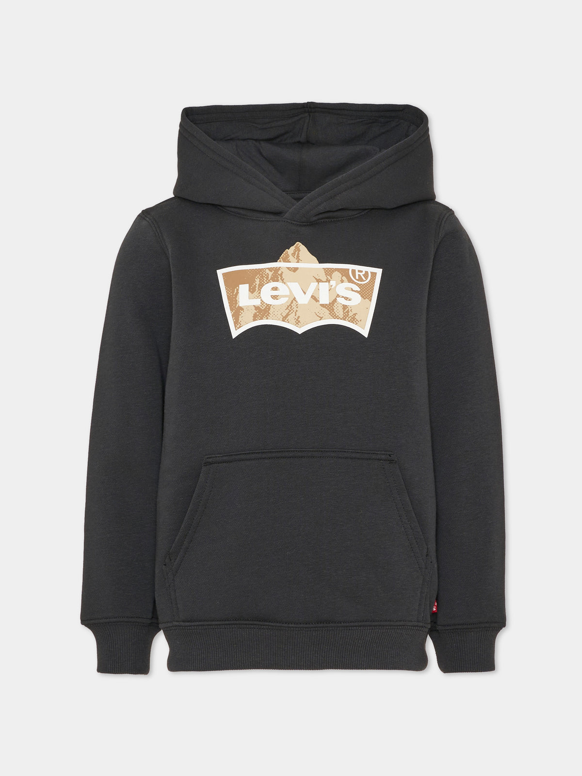 Felpa con cappuccio nera con logo per bambino,Levi's Kids,8ER743 G52