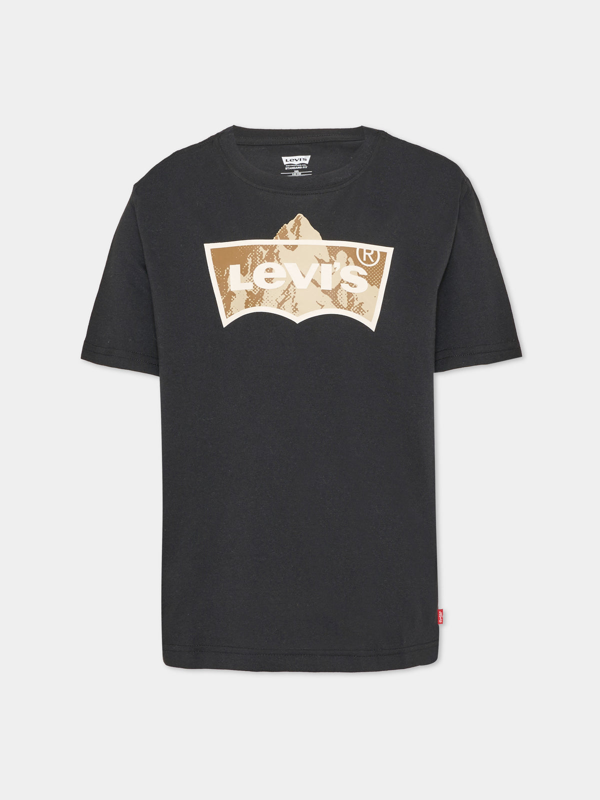 T-shirt a manica corta nera con logo per bambino,Levi's Kids,9ER922 G52