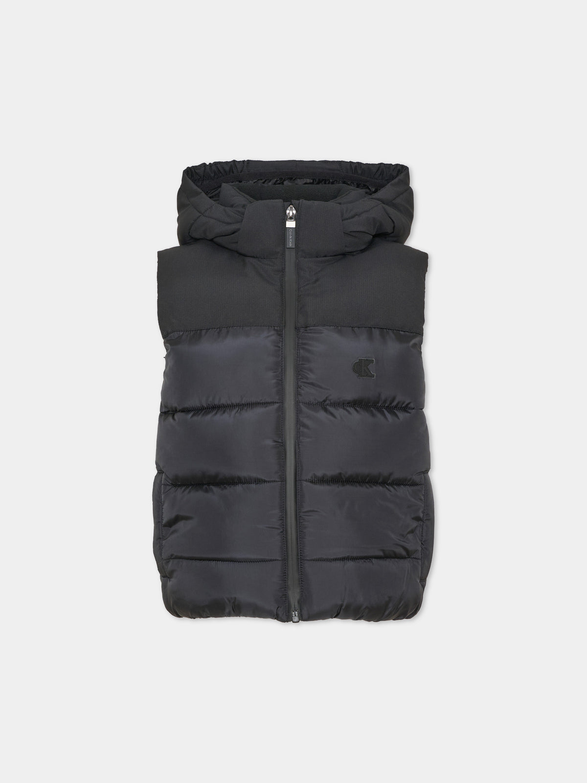 Gilet nero per bambino con logo,Calvin Klein Kids,LVCKTJM14B BEH