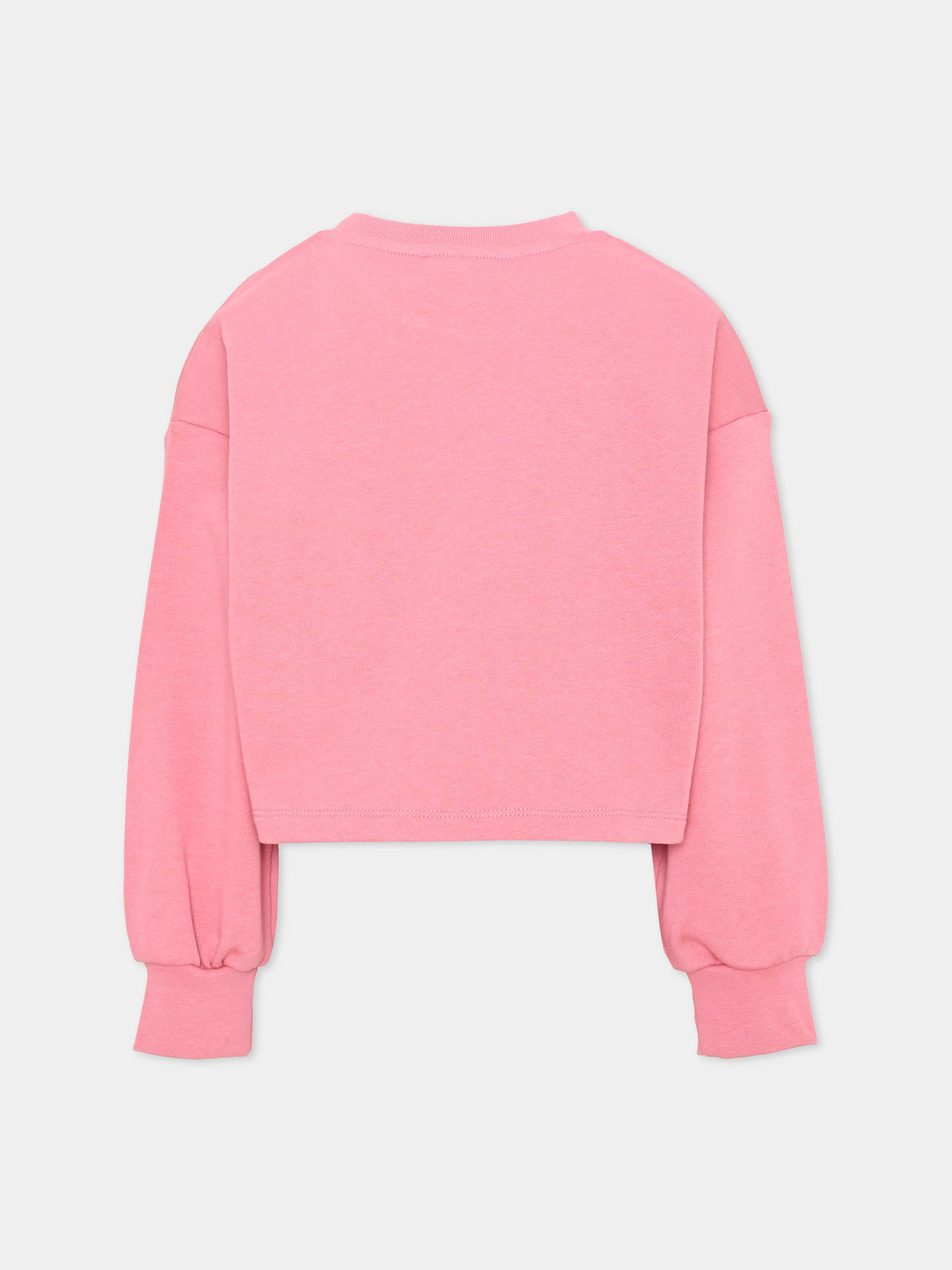 Felpa girocollo rosa con stampa per bambina,Barrow,F6BKJGSW131-OVP 409