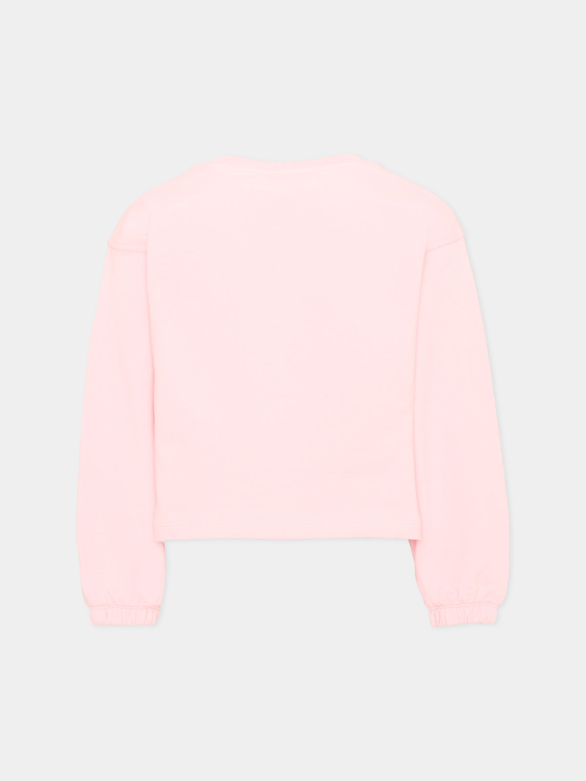 Felpa girocollo rosa con teddy bear per bambina,Moschino Kids,HDF06U LDA18 50209