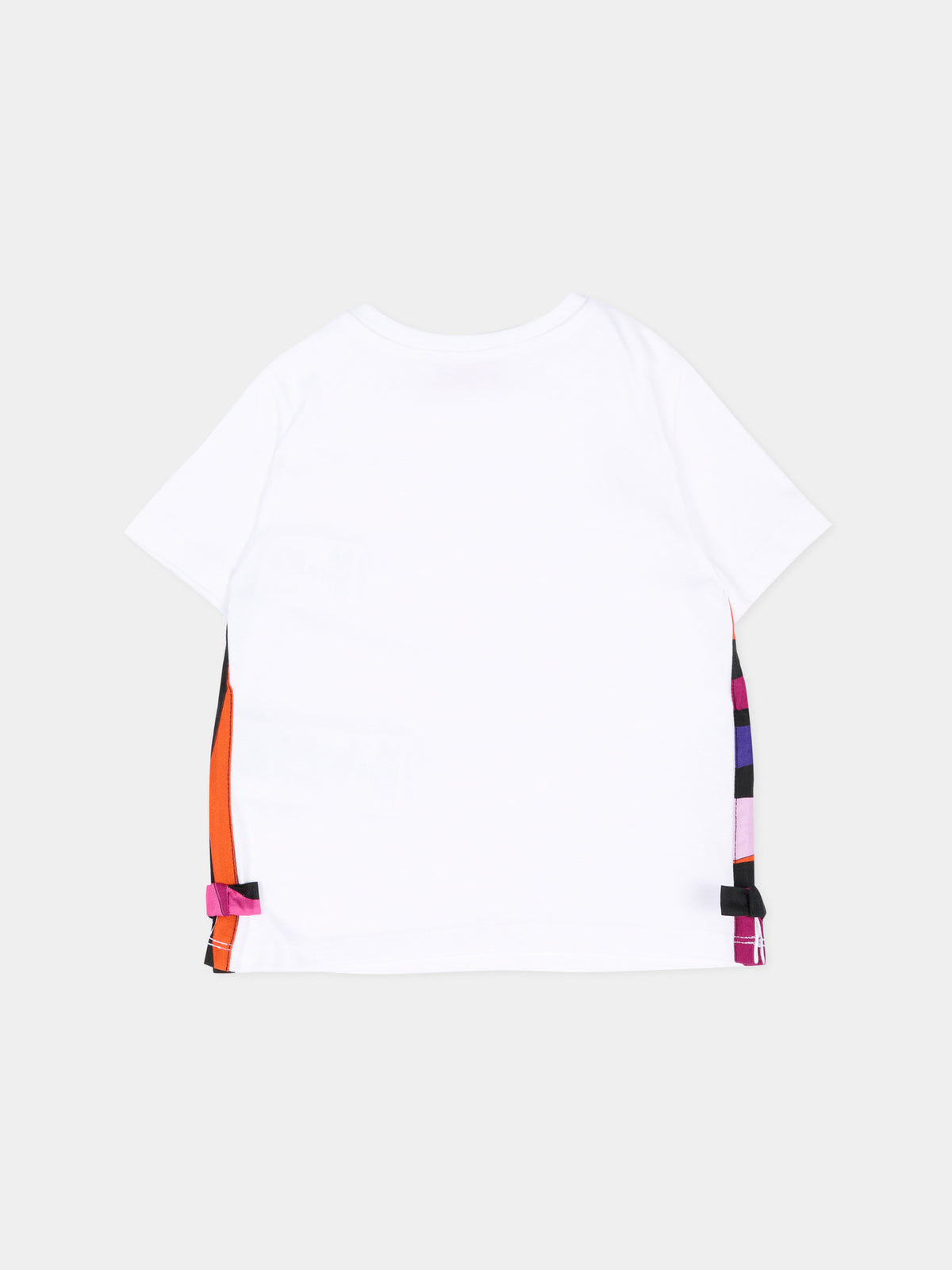 T-shirt a manica corta bianca con logo per neonata,Emilio Pucci Junior,PZ8051 Z3672 100