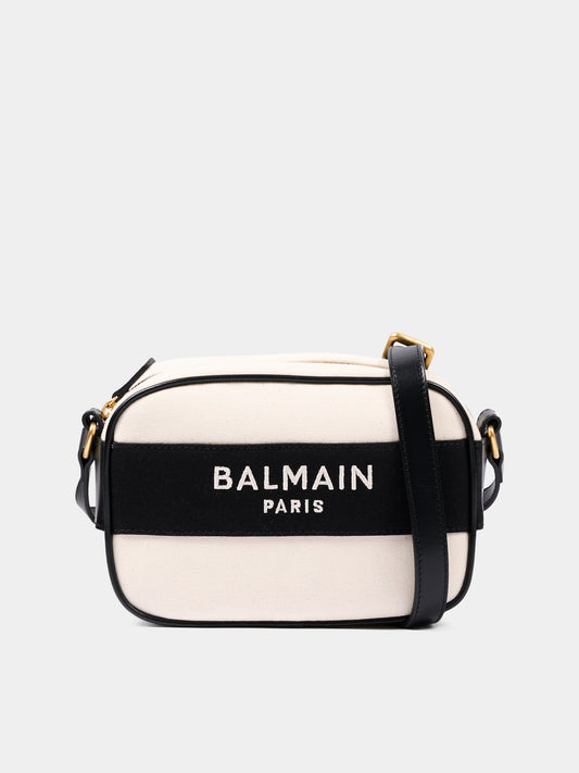 Borsa avorio per bambina con logo,Balmain Kids,BY0B68 Z0042 101NE