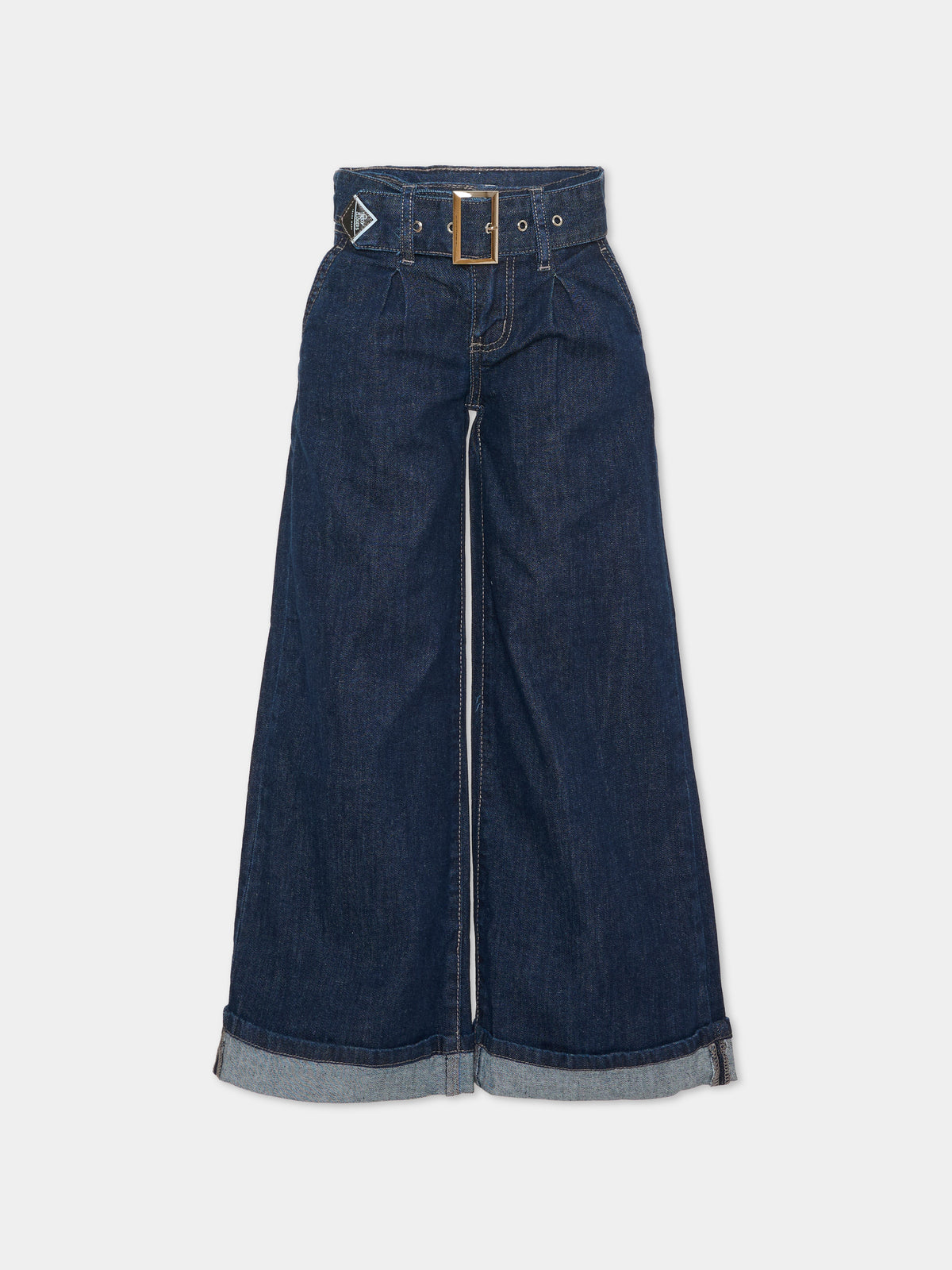 Jeans denim per bambina con cintura,Roy Roger's Kids,R G154 00 7750