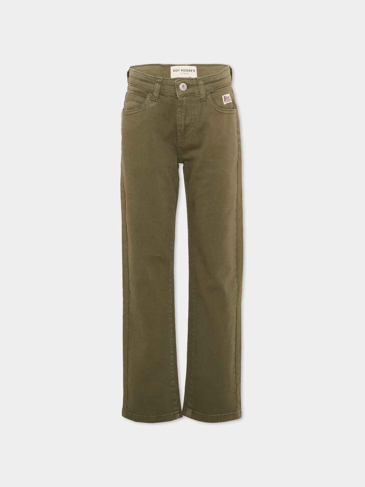 Pantalone verde per bambino 5 tasche,Roy Roger's Kids,R F110 00 4951