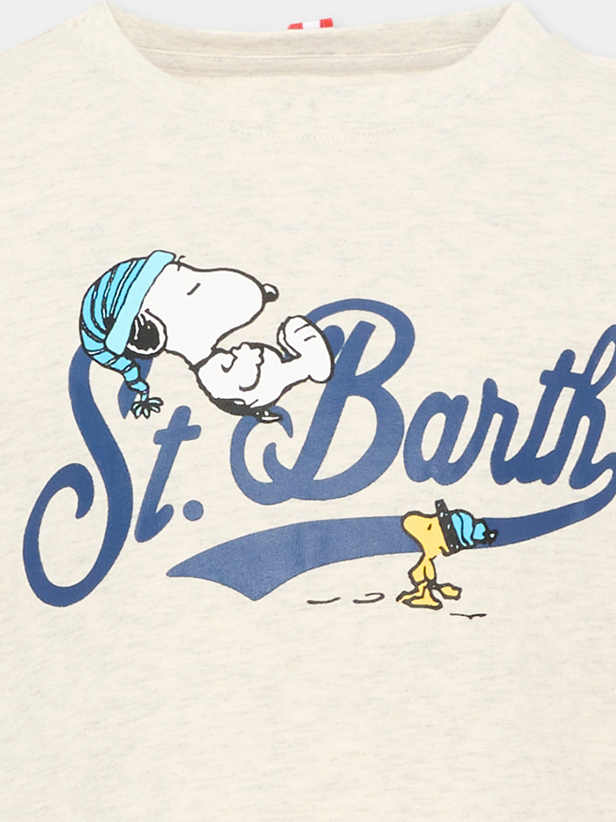 T-shirt a maniche lunghe pigiama per bambino grigia con Snoopy,Mc2 Saint Barth,BOY0001 01489M