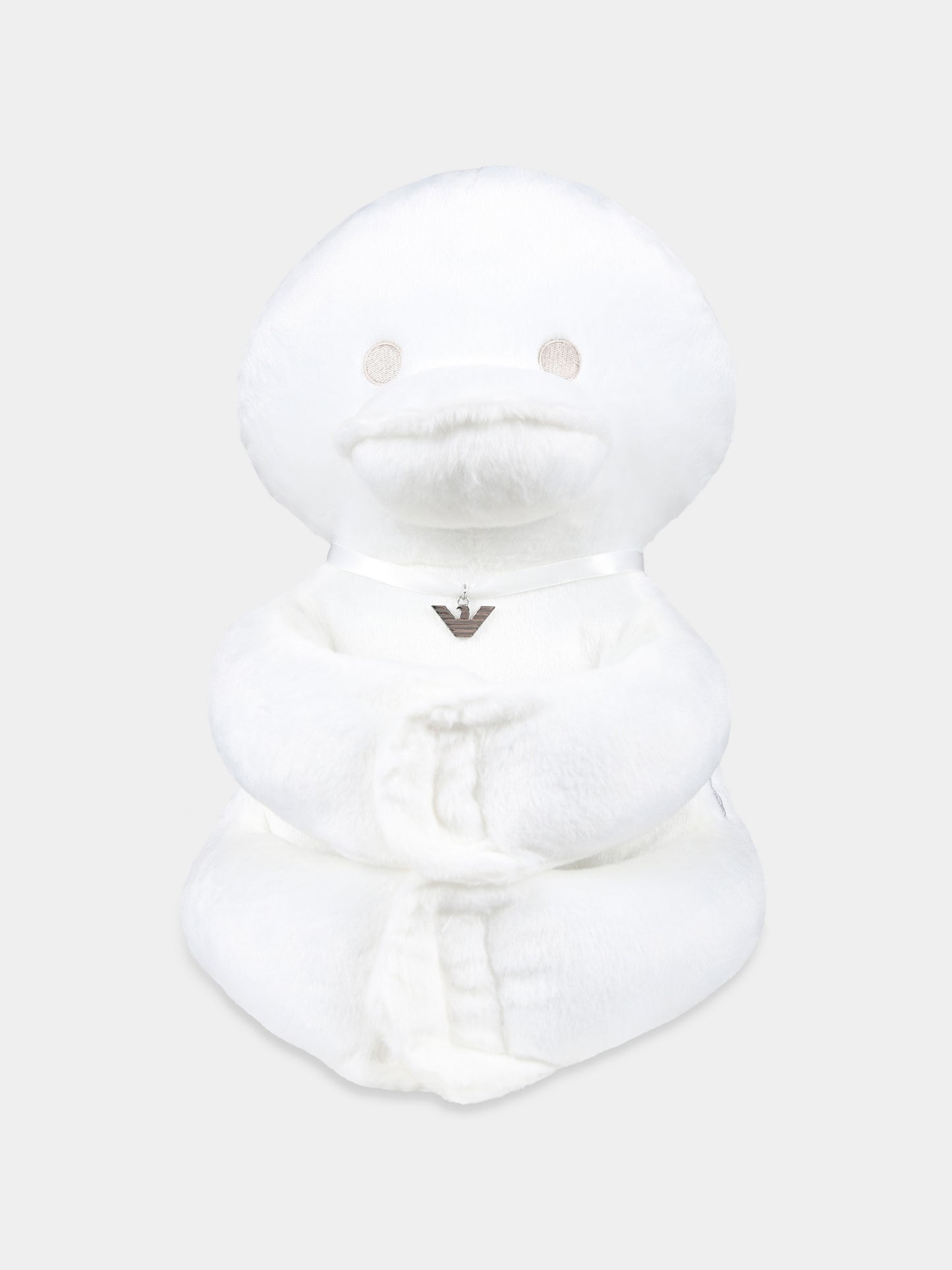 Set coperta bianco per neonato con logo,Emporio Armani,UKX02 1N 1C